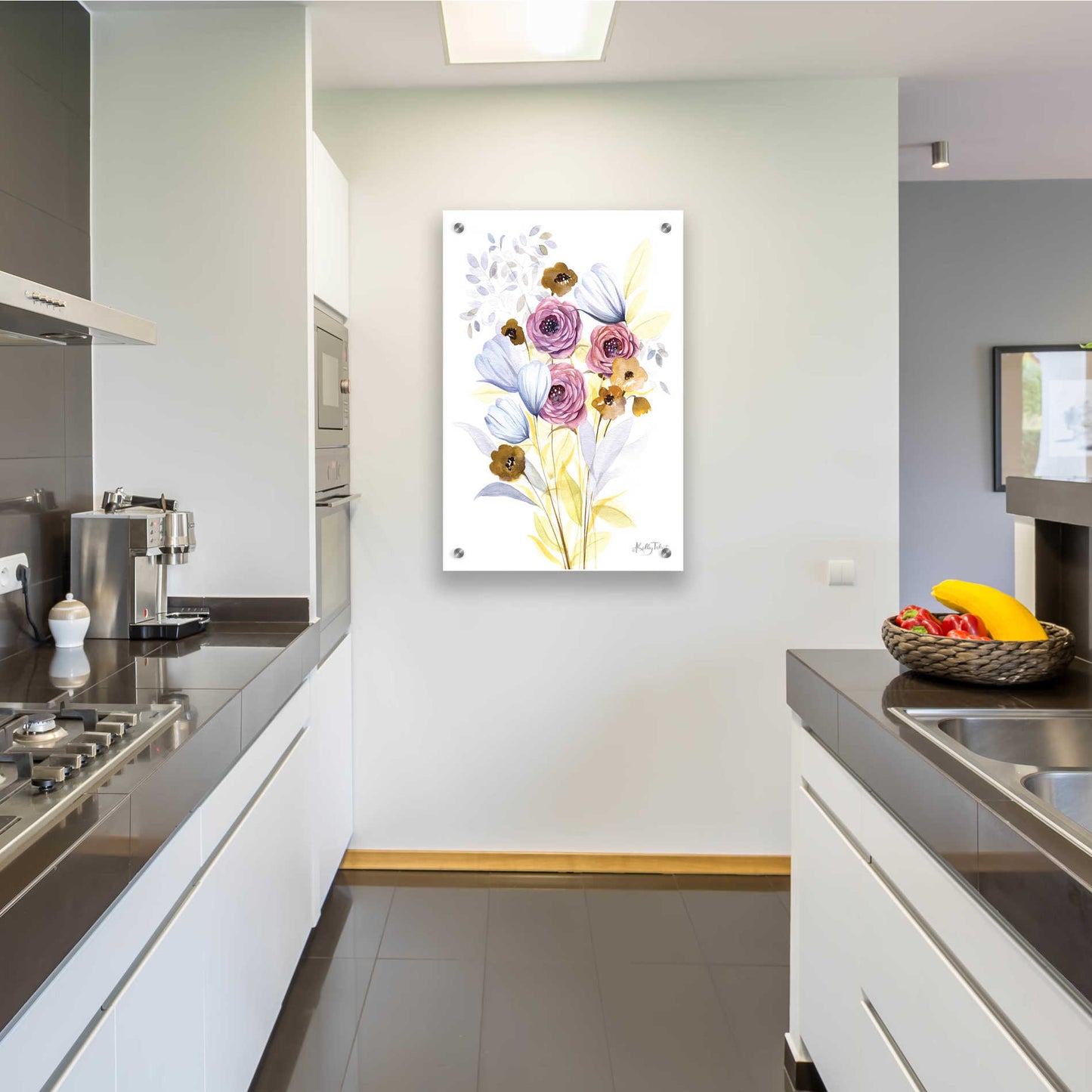 Epic Art 'Morning Wildflowers' by Kelley Talent, Acrylic Glass Wall Art,24x36