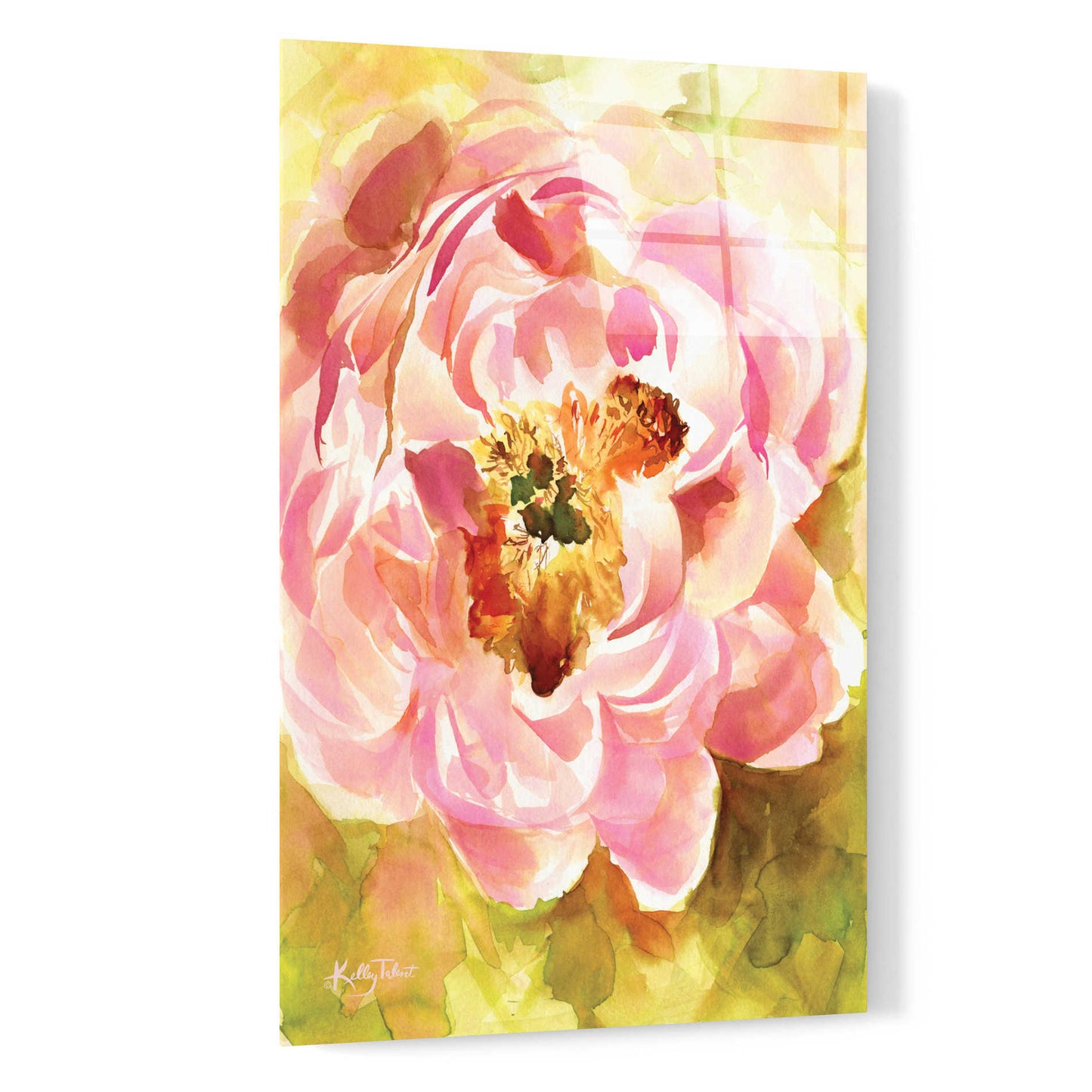 Epic Art 'Peony Paradise' by Kelley Talent, Acrylic Glass Wall Art,16x24