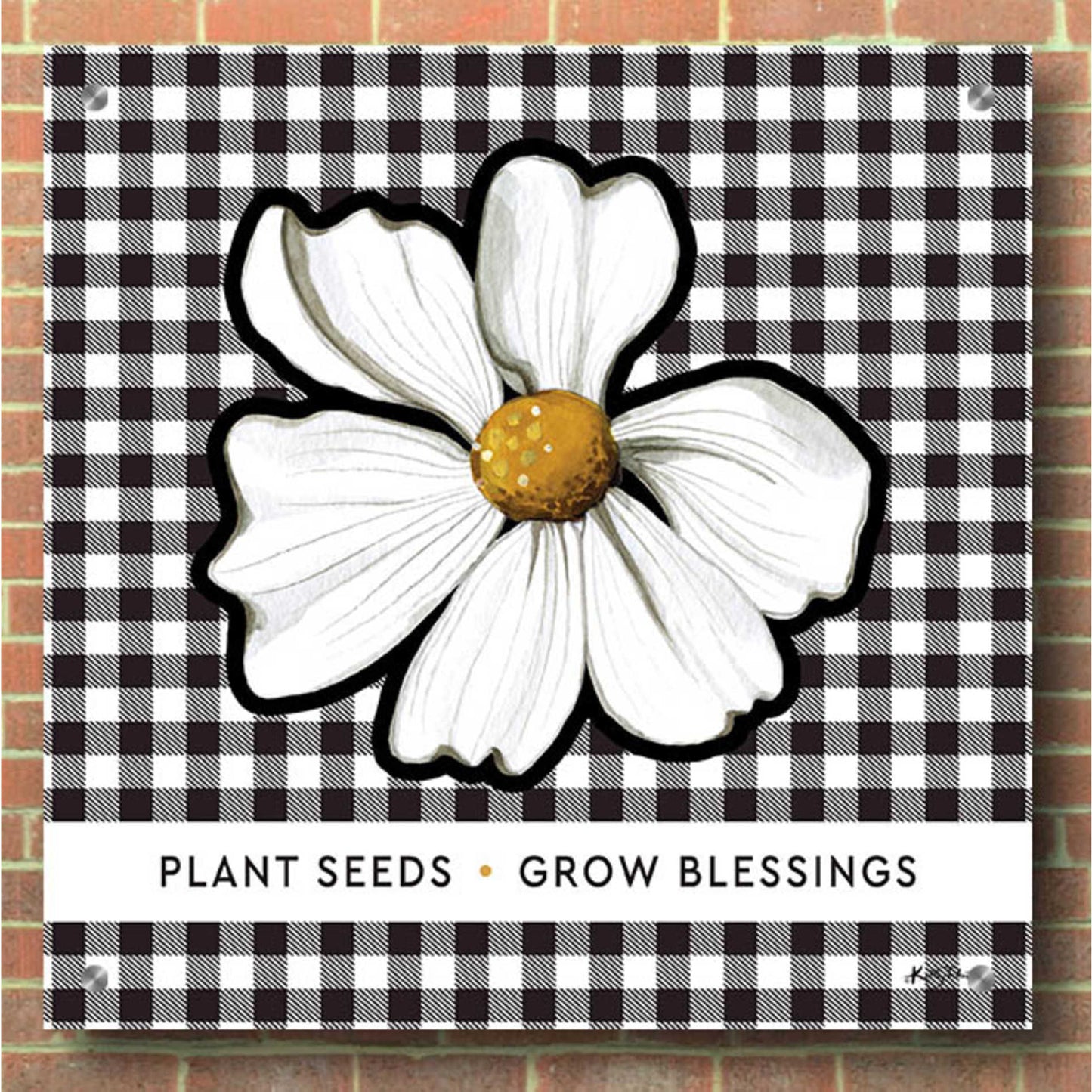 Epic Art 'Plant Seeds, Grow Blessings' by Kelley Talent, Acrylic Glass Wall Art,36x36