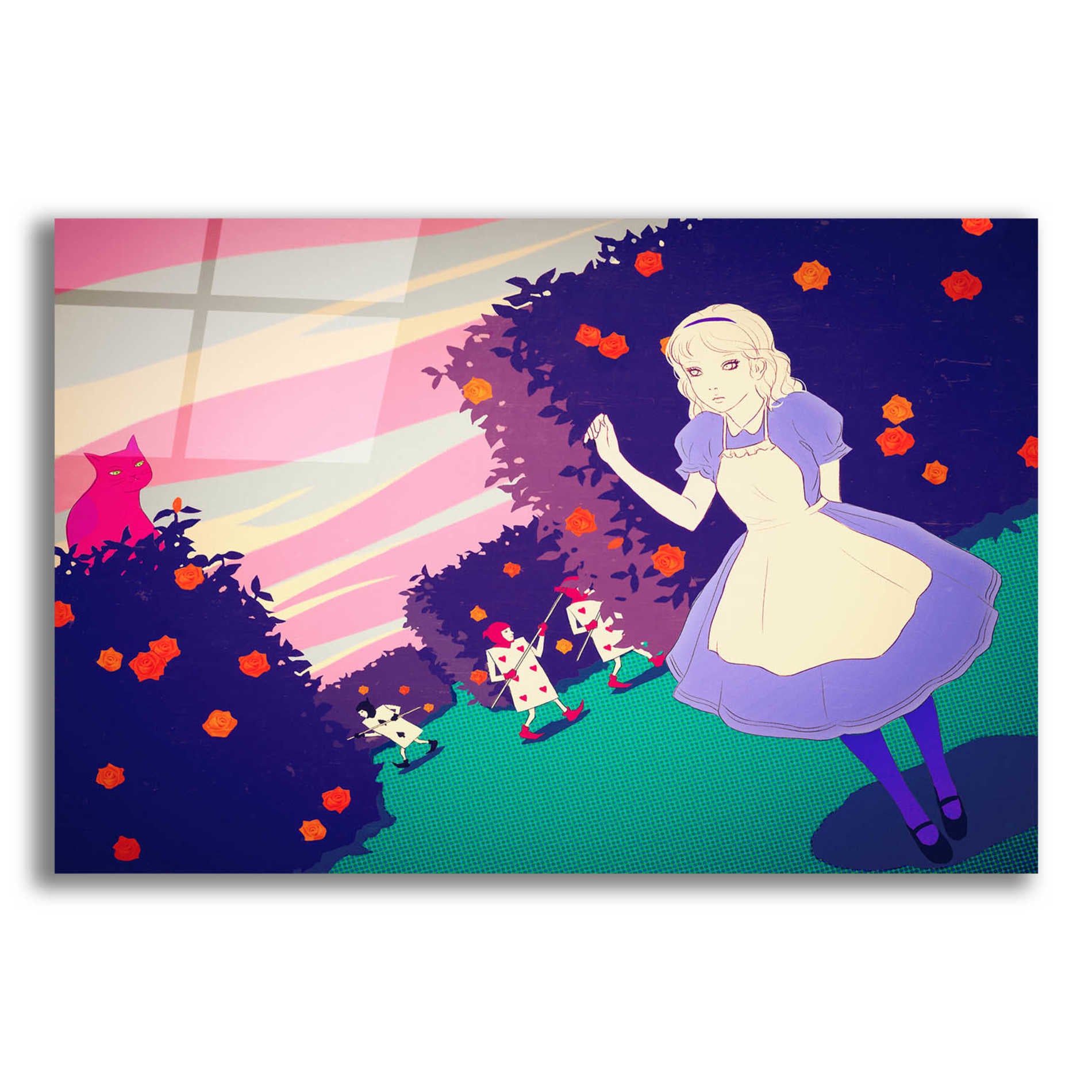 Epic Art 'Alice in Rose Garden' by Sai Tamiya, Acrylic Glass Wall Art,16x12