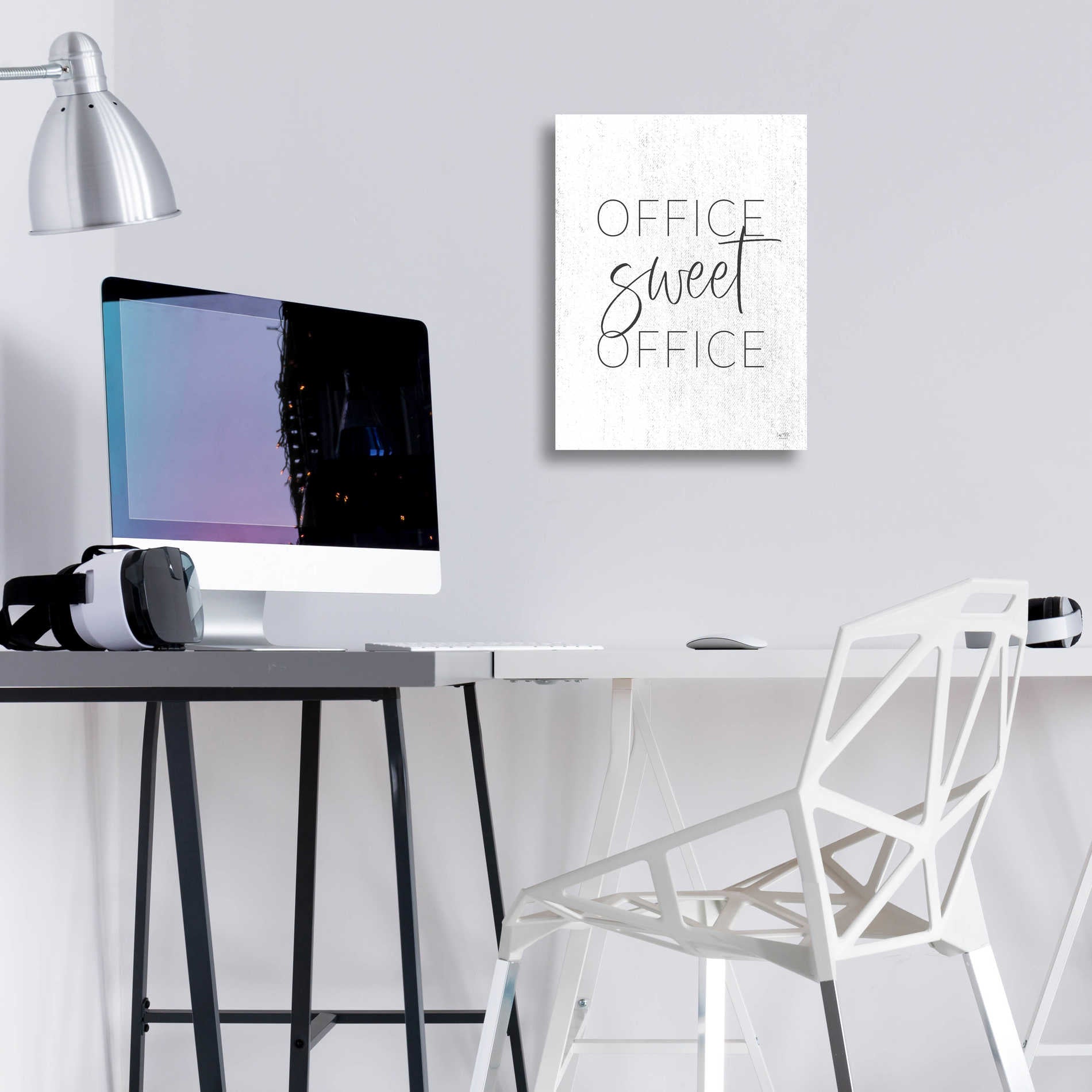 Epic Art 'Office Sweet Office' by Lux + Me, Acrylic Glass Wall Art,12x16