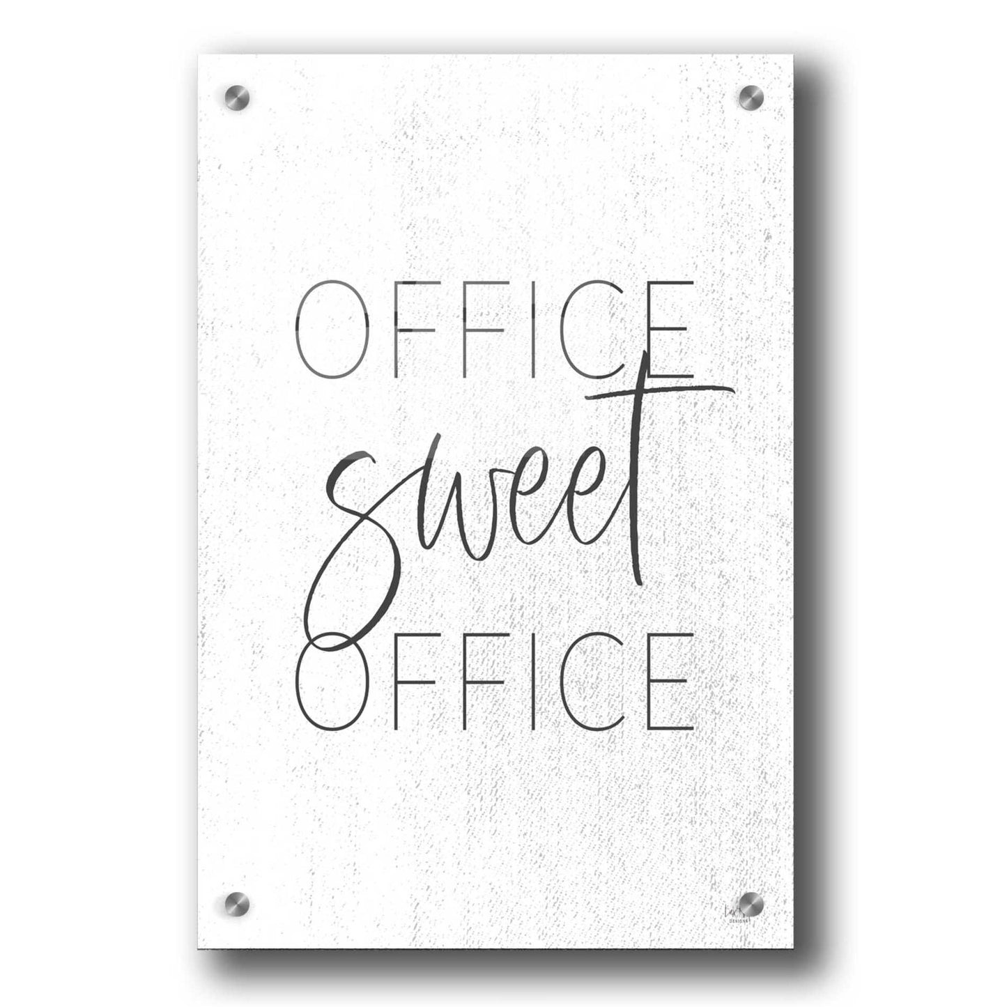 Epic Art 'Office Sweet Office' by Lux + Me, Acrylic Glass Wall Art,24x36