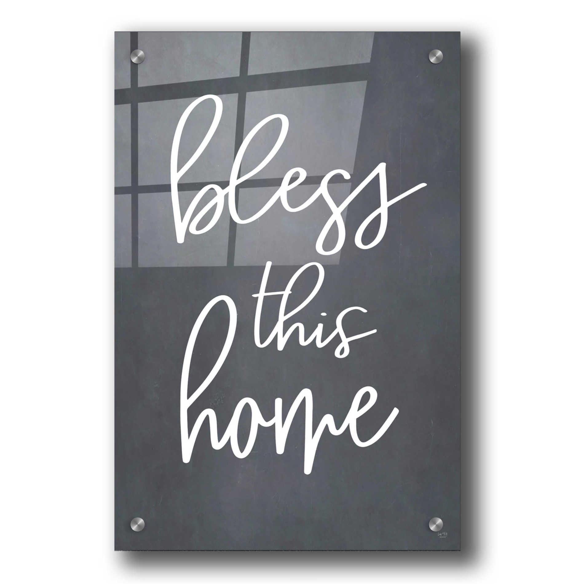 Epic Art 'Bless This Home' by Lux + Me, Acrylic Glass Wall Art,24x36