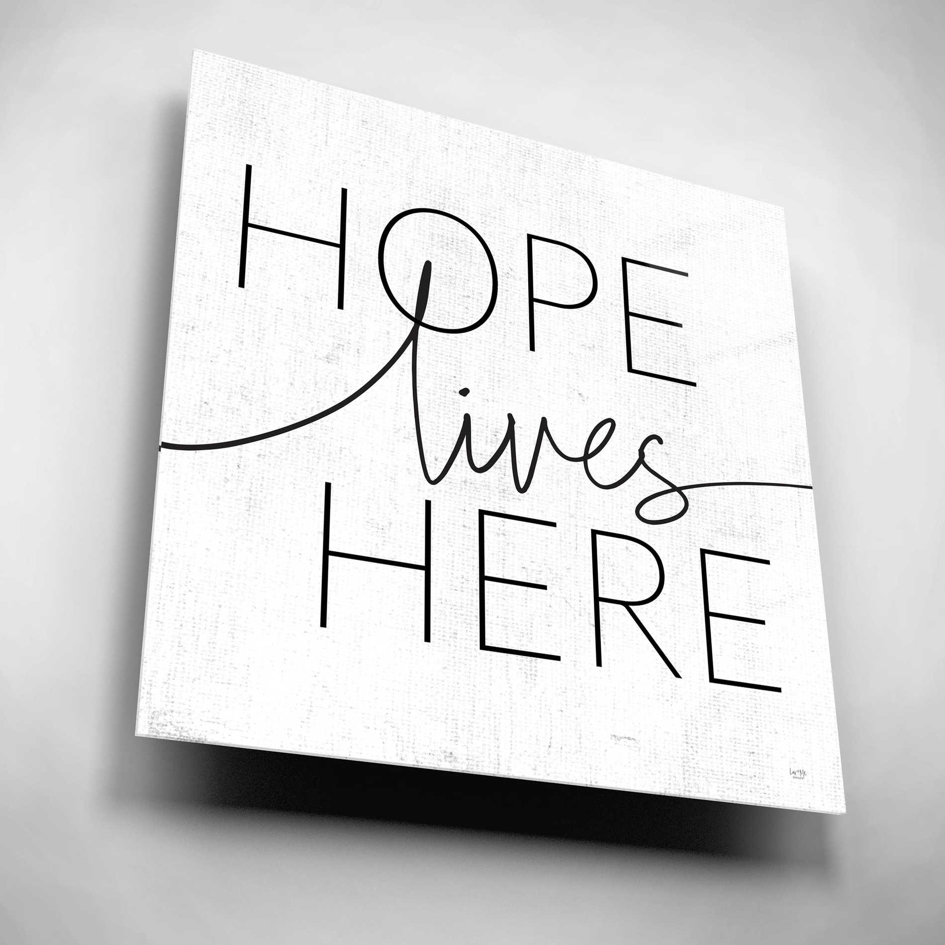 Epic Art 'Hope Lives Here' by Lux + Me, Acrylic Glass Wall Art,12x12