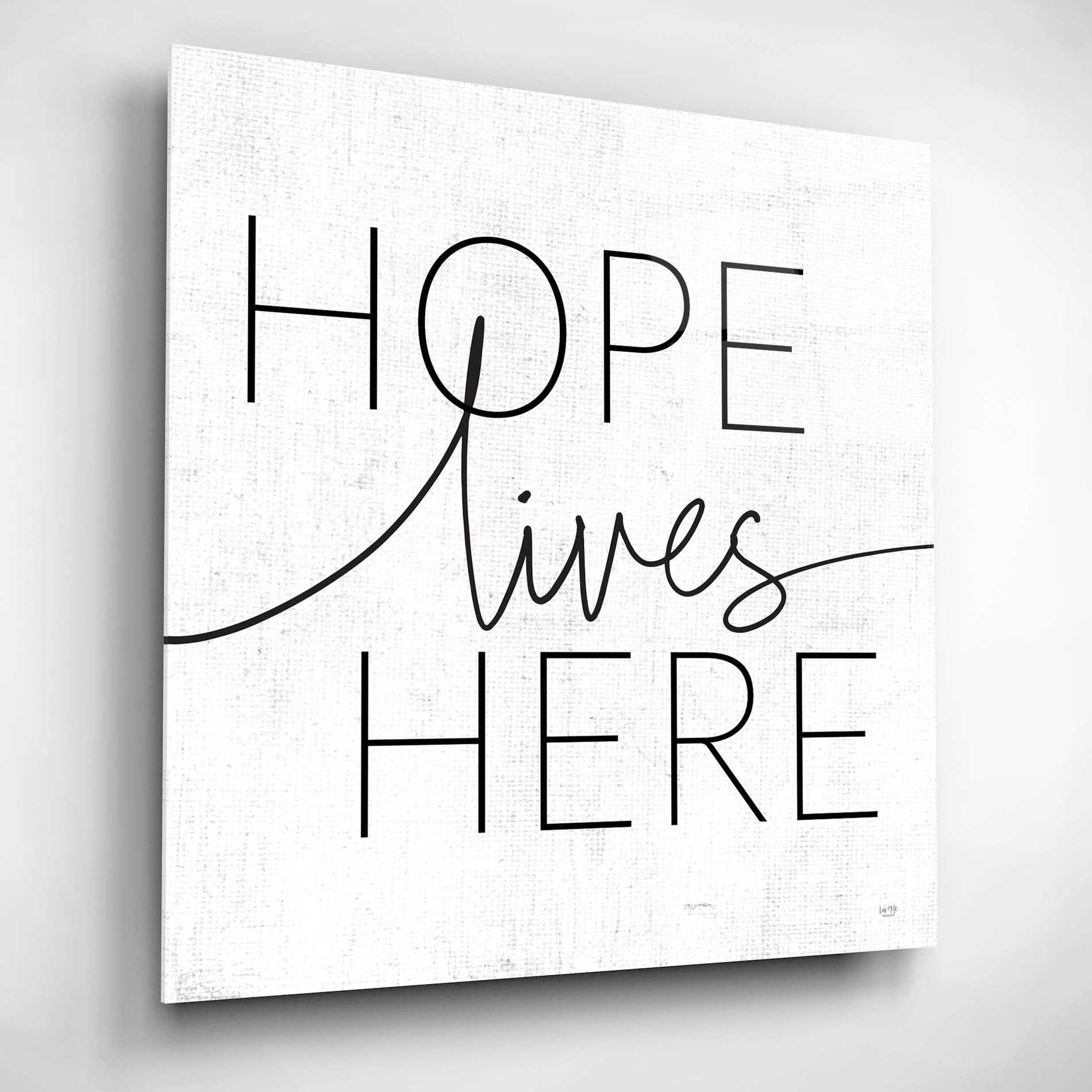 Epic Art 'Hope Lives Here' by Lux + Me, Acrylic Glass Wall Art,12x12