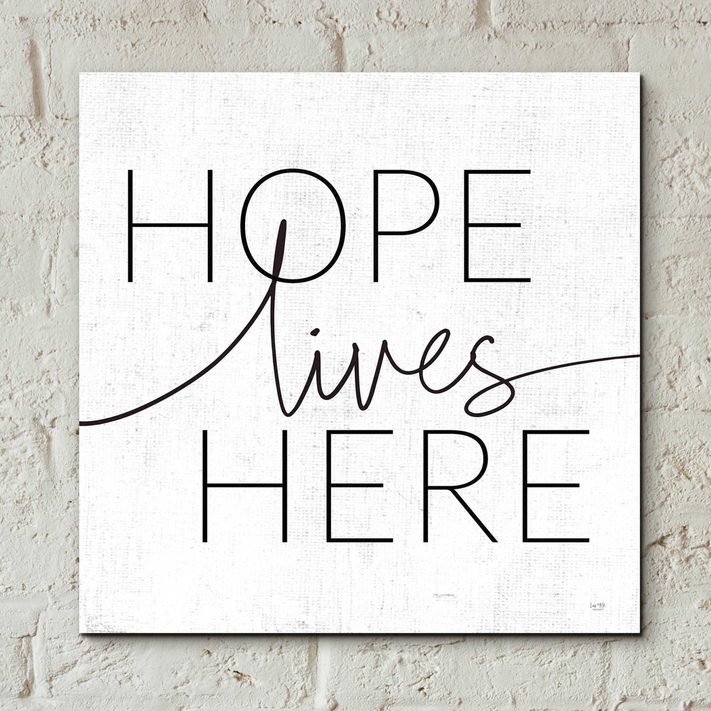 Epic Art 'Hope Lives Here' by Lux + Me, Acrylic Glass Wall Art,12x12