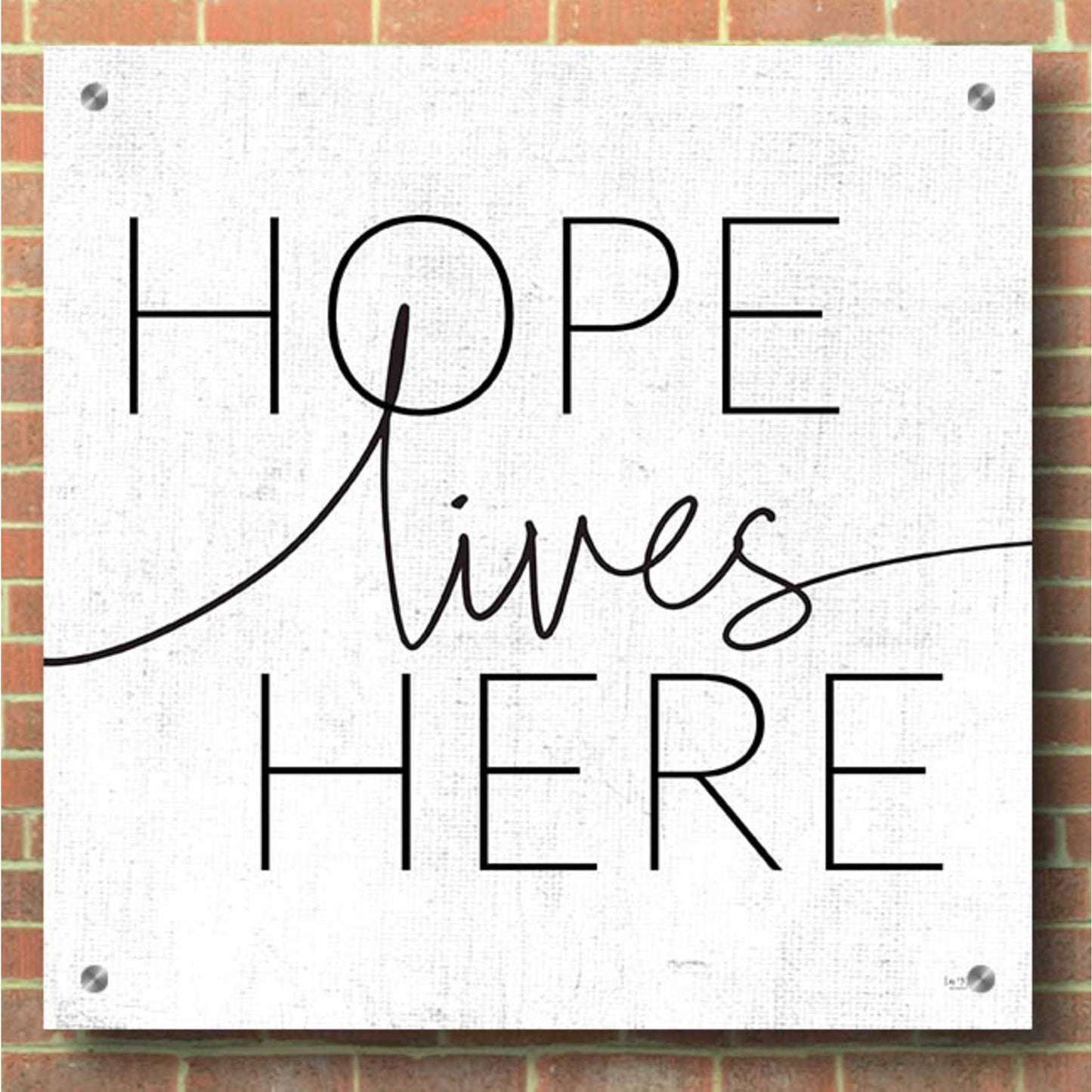 Epic Art 'Hope Lives Here' by Lux + Me, Acrylic Glass Wall Art,36x36