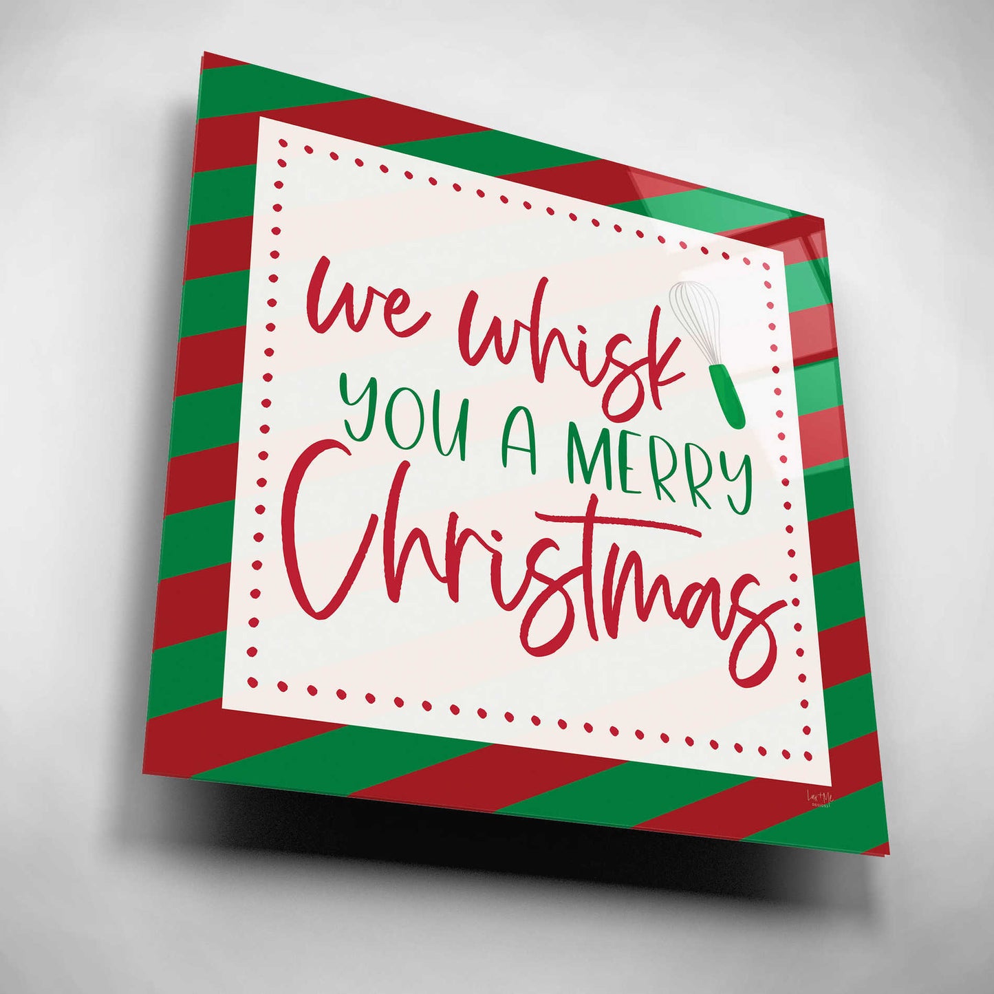 Epic Art 'We Wisk You a Merry Christmas' by Lux + Me, Acrylic Glass Wall Art,12x12