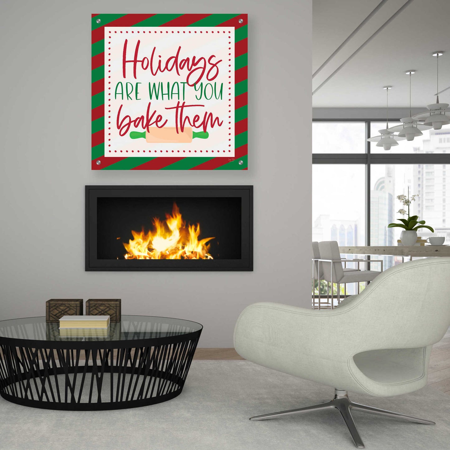 Epic Art 'Holidays are What You Bake Them' by Lux + Me, Acrylic Glass Wall Art,36x36