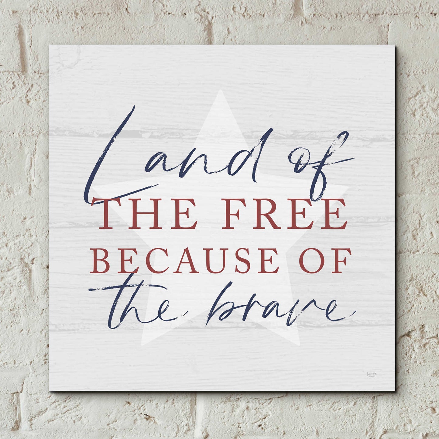 Epic Art 'Land of the Free' by Lux + Me, Acrylic Glass Wall Art,12x12