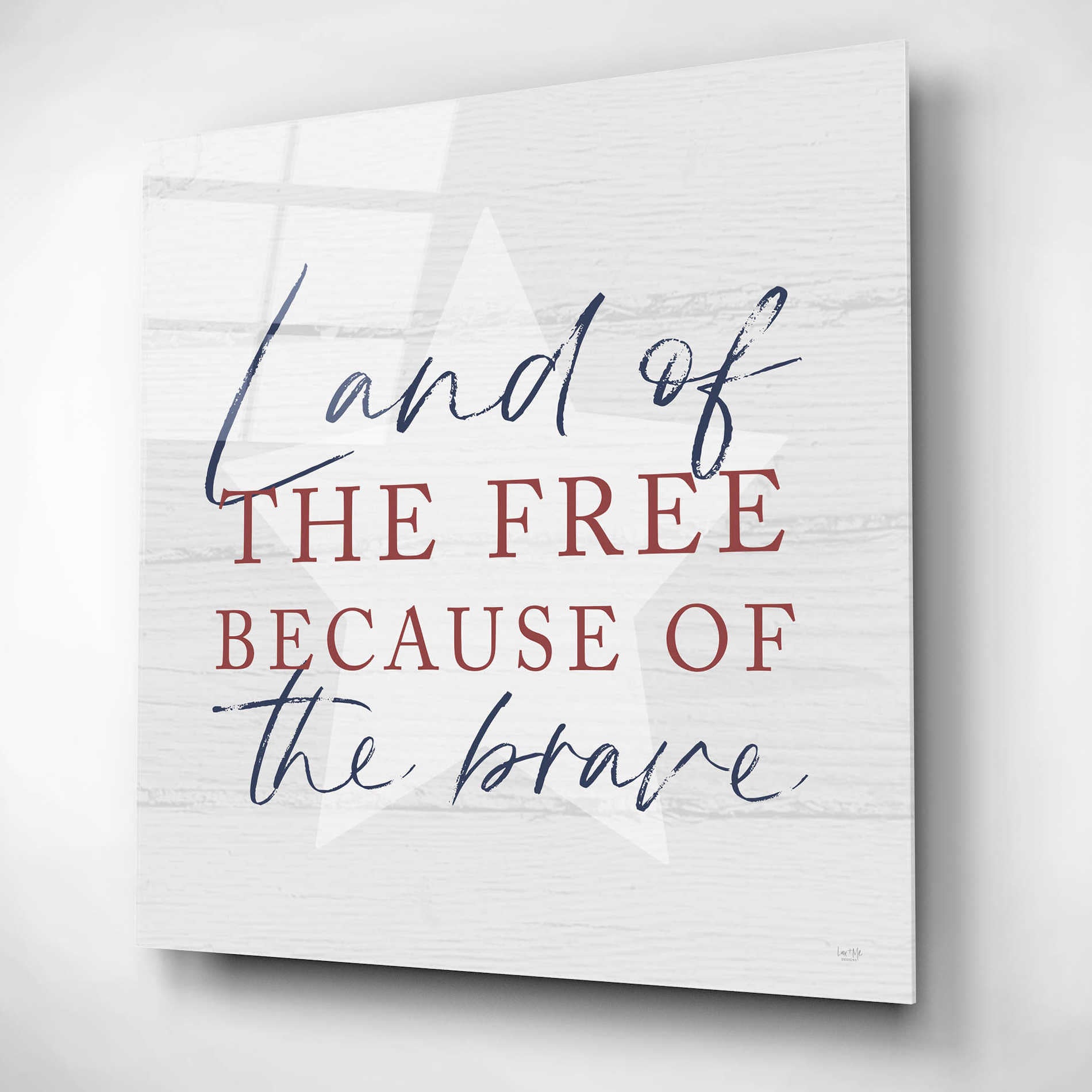 Epic Art 'Land of the Free' by Lux + Me, Acrylic Glass Wall Art,12x12