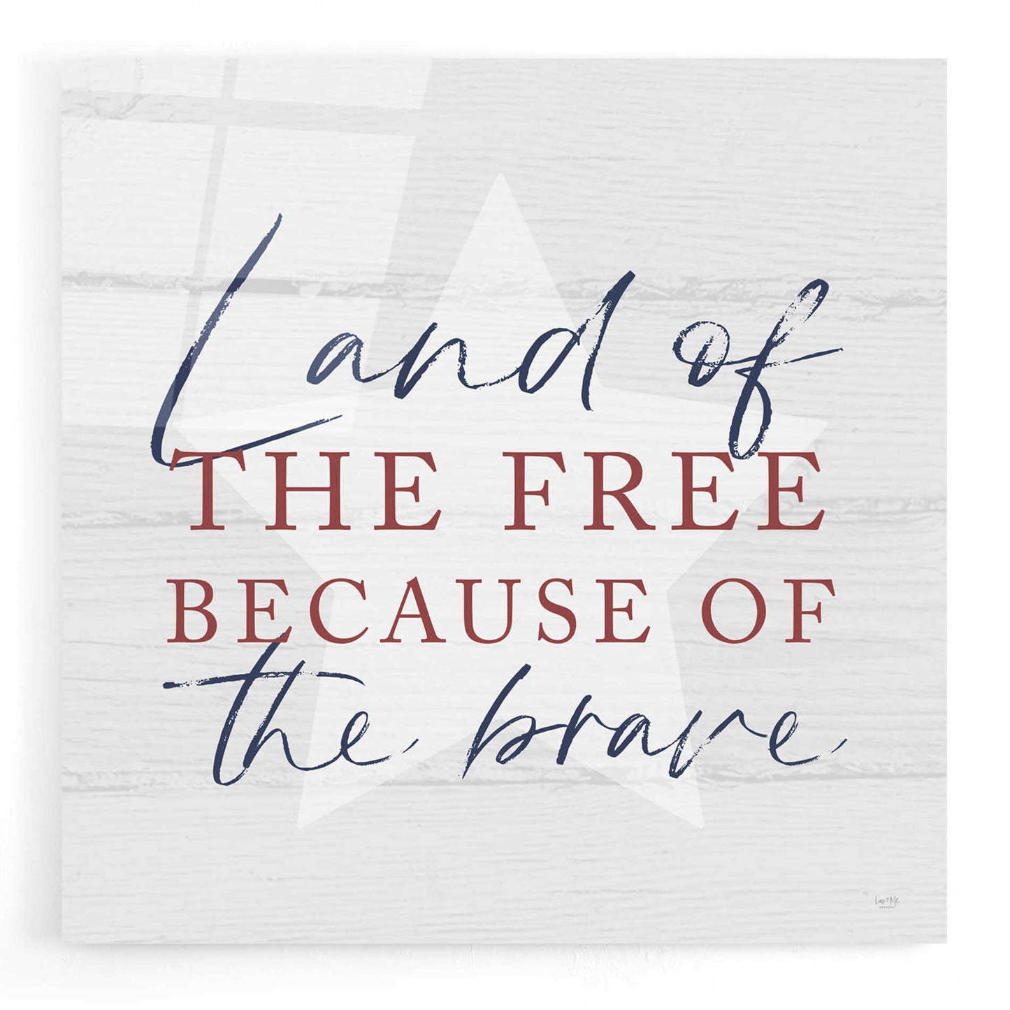 Epic Art 'Land of the Free' by Lux + Me, Acrylic Glass Wall Art,24x24