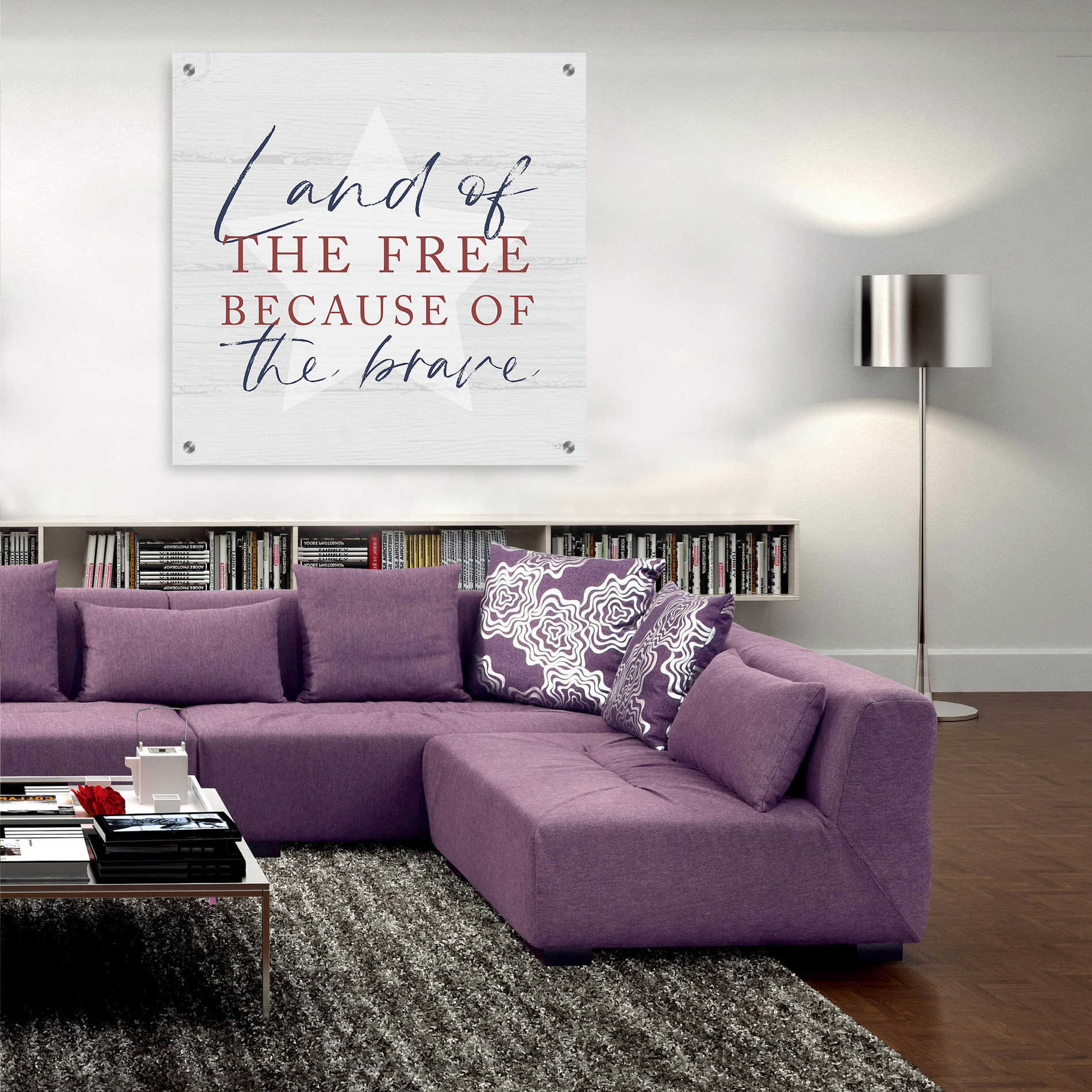 Epic Art 'Land of the Free' by Lux + Me, Acrylic Glass Wall Art,36x36