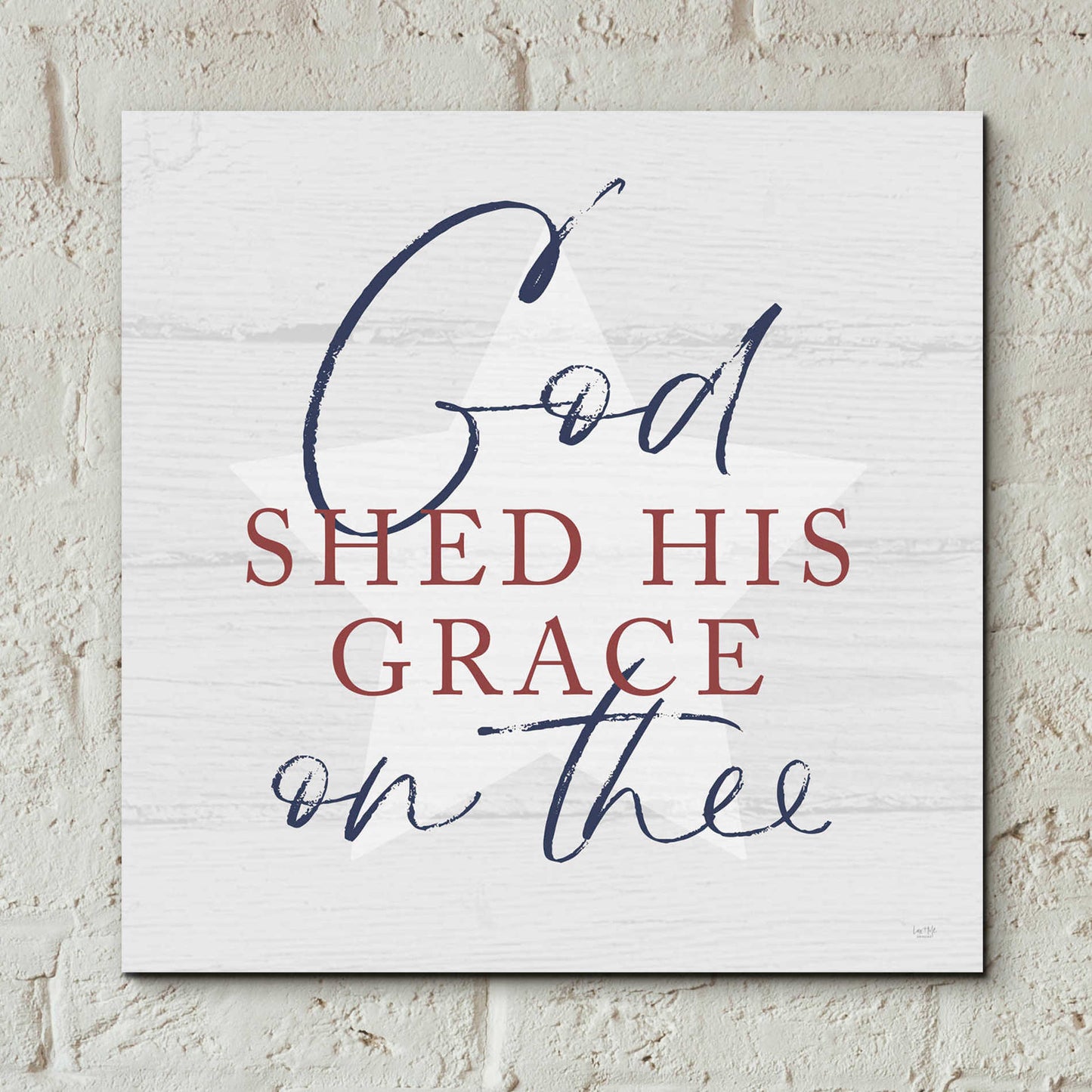 Epic Art 'God Shed His Grace' by Lux + Me, Acrylic Glass Wall Art,12x12