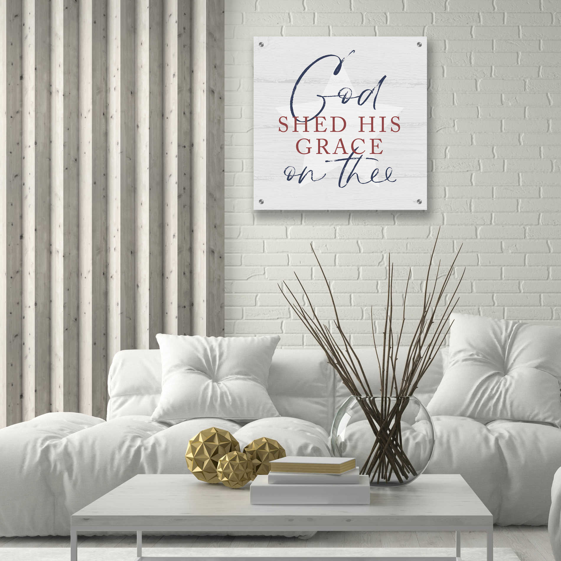Epic Art 'God Shed His Grace' by Lux + Me, Acrylic Glass Wall Art,24x24
