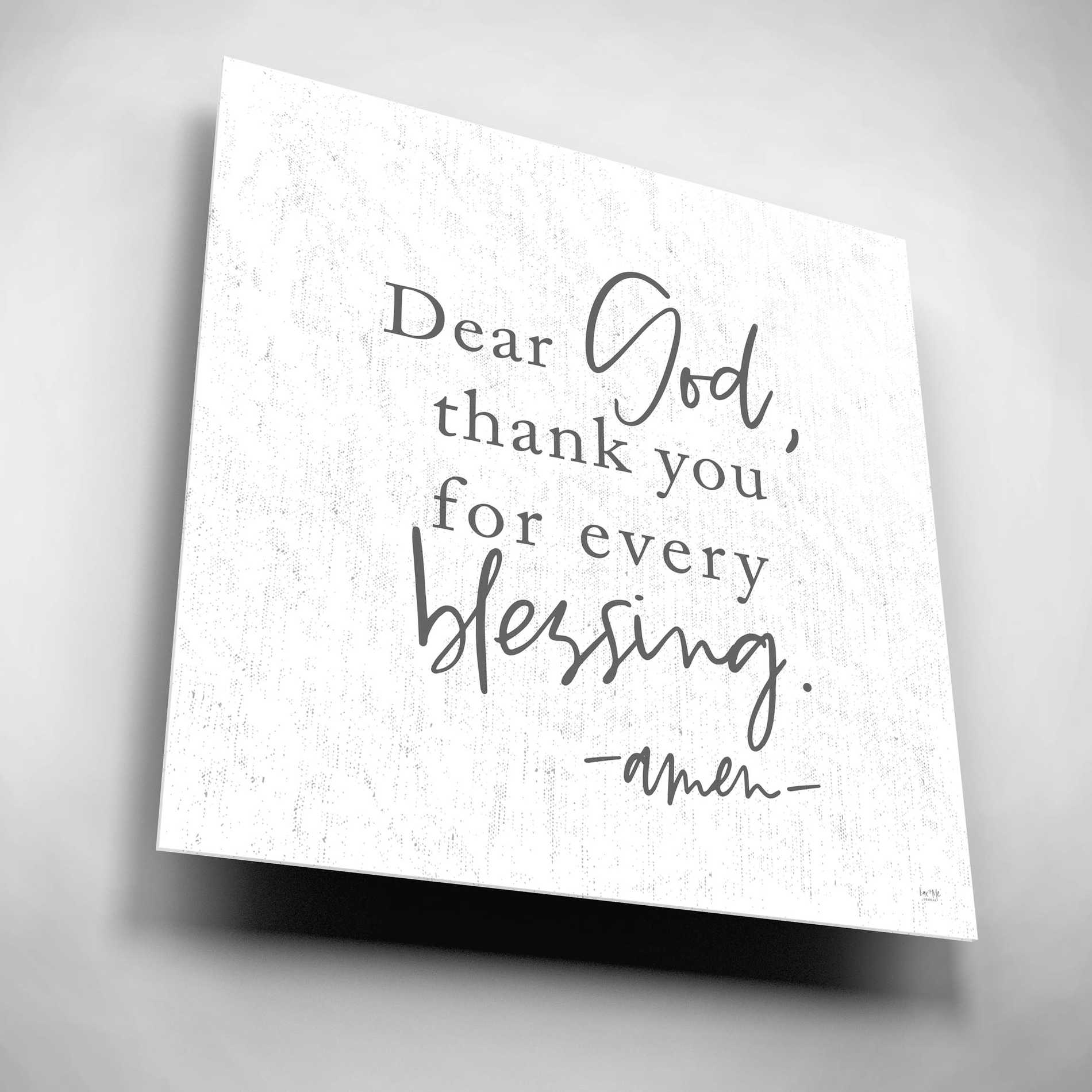 Epic Art 'Thank You for Every Blessing' by Lux + Me, Acrylic Glass Wall Art,12x12