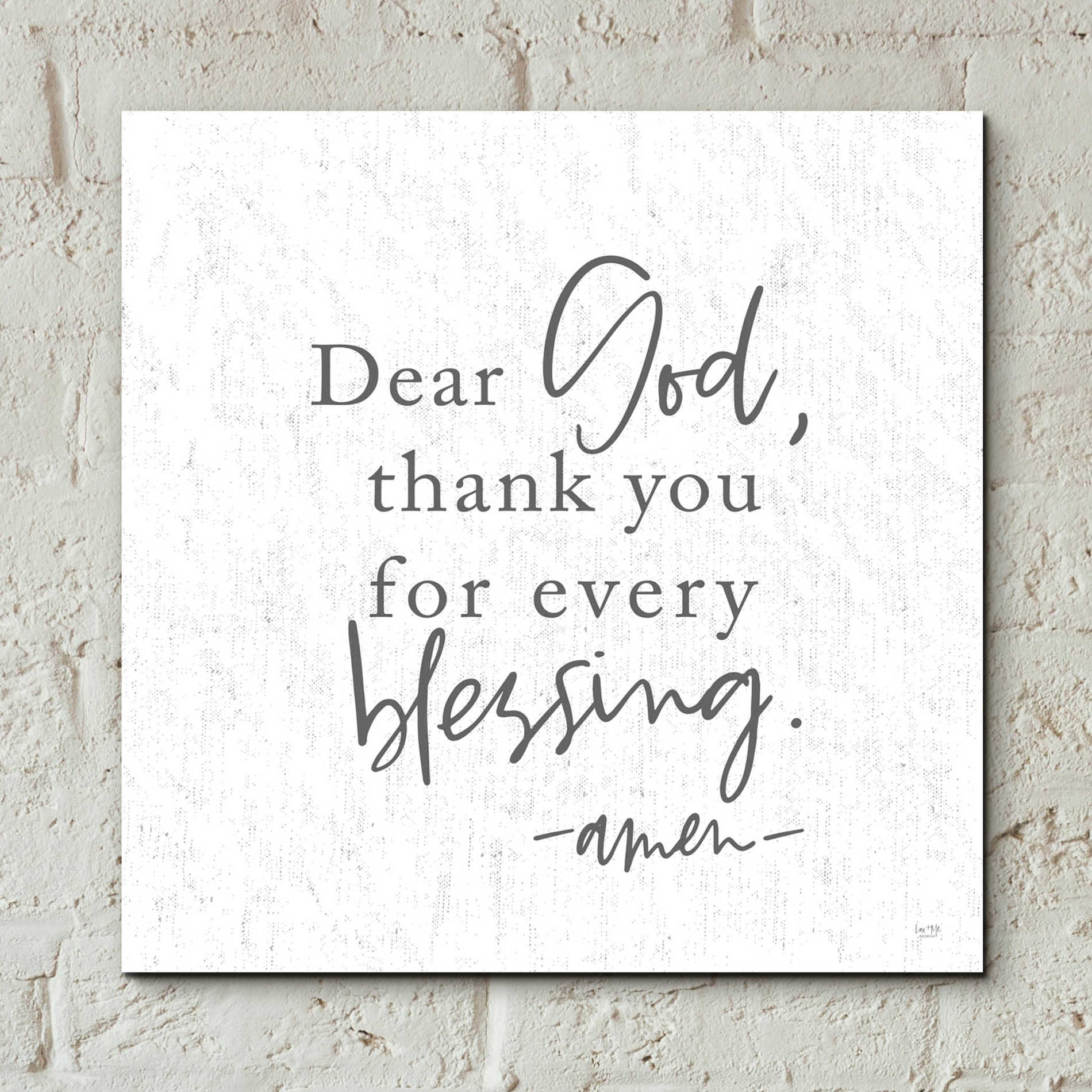 Epic Art 'Thank You for Every Blessing' by Lux + Me, Acrylic Glass Wall Art,12x12