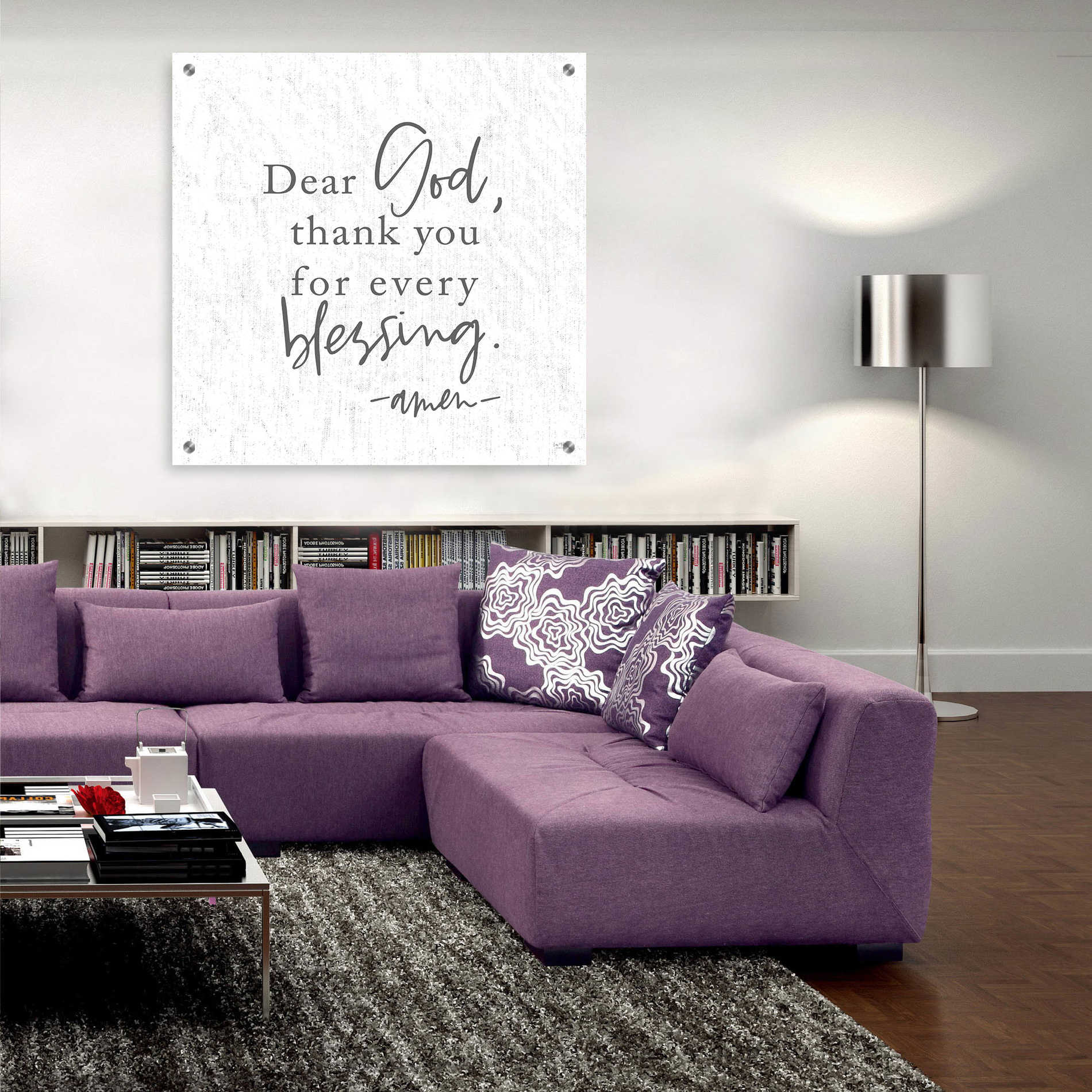 Epic Art 'Thank You for Every Blessing' by Lux + Me, Acrylic Glass Wall Art,36x36