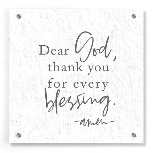 Epic Art 'Thank You for Every Blessing' by Lux + Me, Acrylic Glass Wall Art