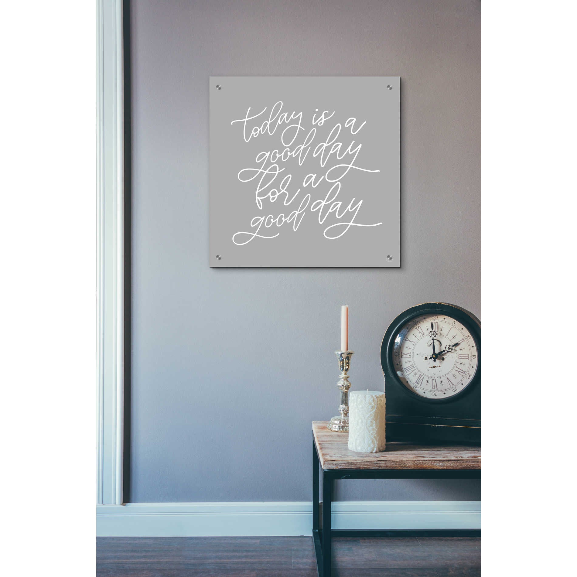 Epic Art 'Today is a Good Day' by Lux + Me, Acrylic Glass Wall Art,24x24