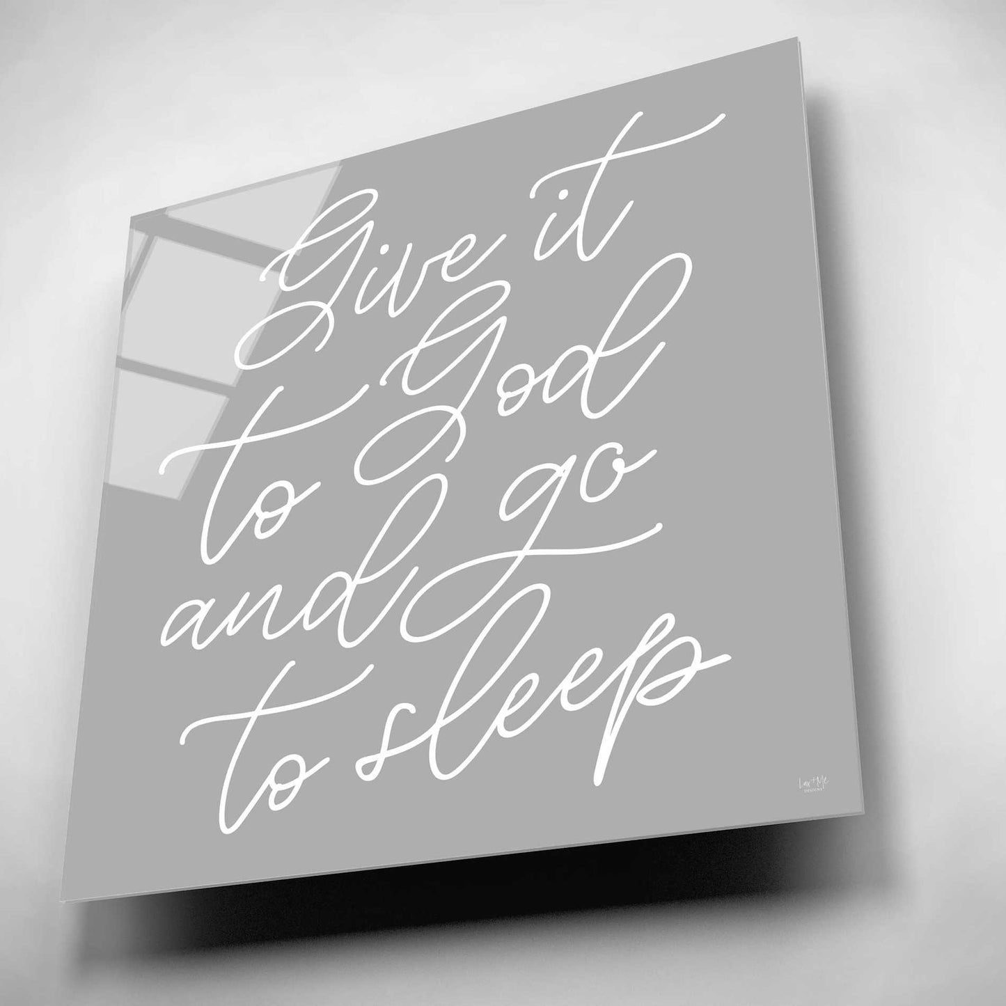 Epic Art 'Give It to God' by Lux + Me, Acrylic Glass Wall Art,12x12