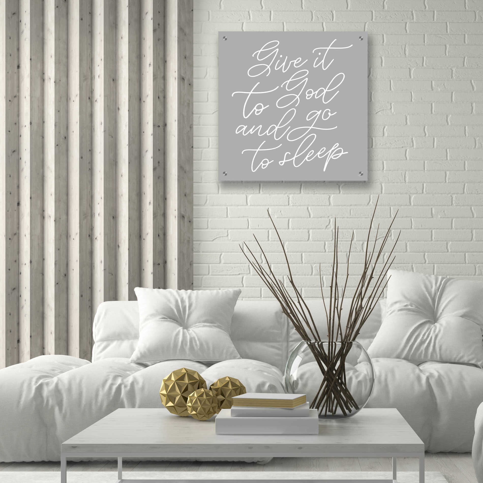 Epic Art 'Give It to God' by Lux + Me, Acrylic Glass Wall Art,24x24