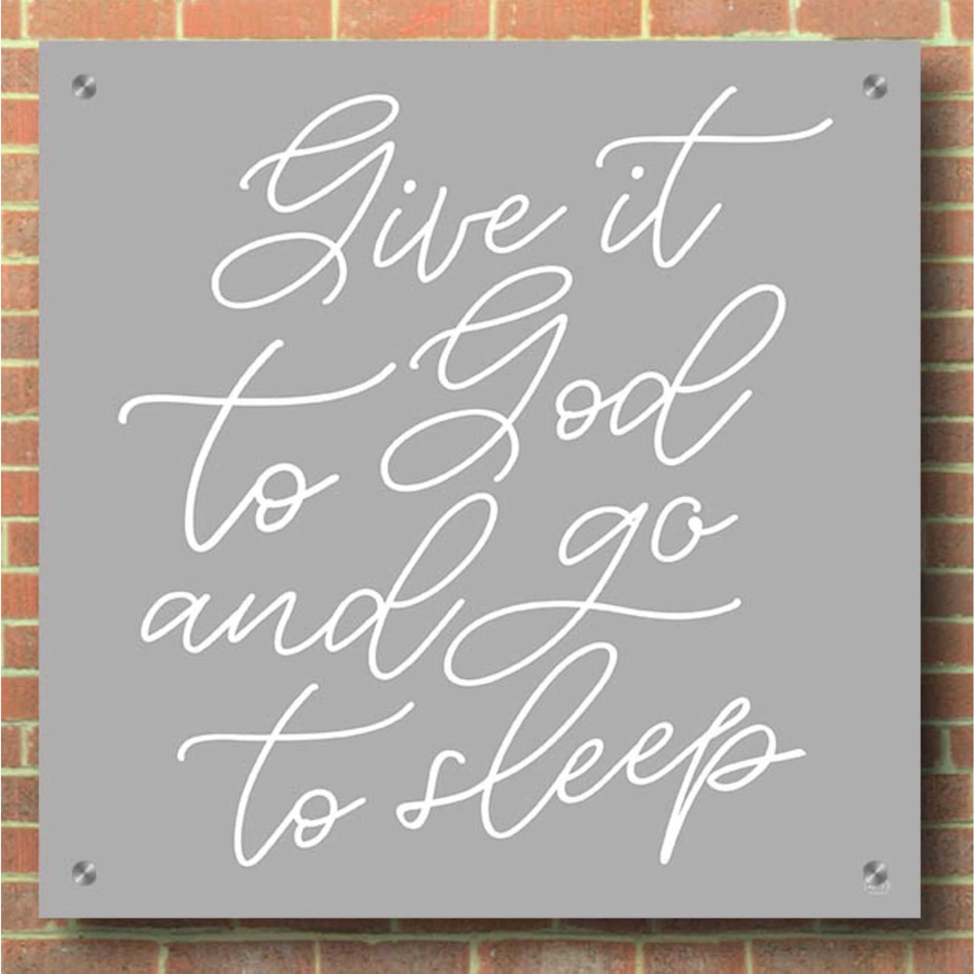 Epic Art 'Give It to God' by Lux + Me, Acrylic Glass Wall Art,36x36