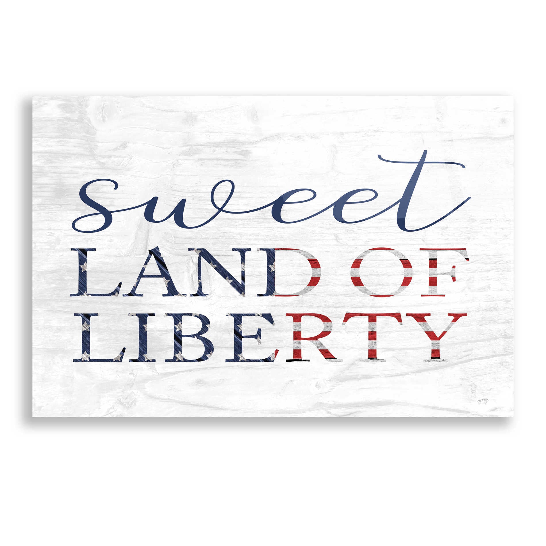 Epic Art 'Sweet Land of Liberty II' by Lux + Me, Acrylic Glass Wall Art,24x16