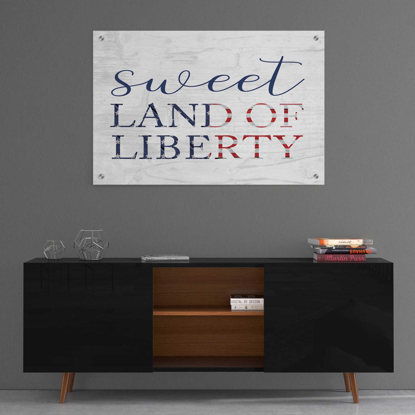 Epic Art 'Sweet Land of Liberty II' by Lux + Me, Acrylic Glass Wall Art,36x24