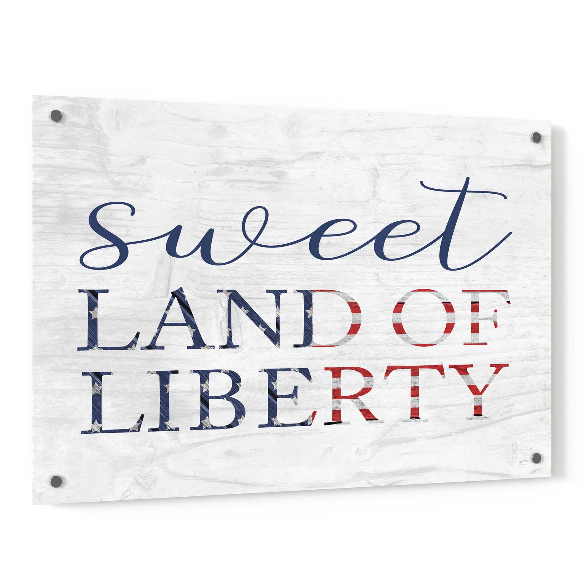 Epic Art 'Sweet Land of Liberty II' by Lux + Me, Acrylic Glass Wall Art,36x24