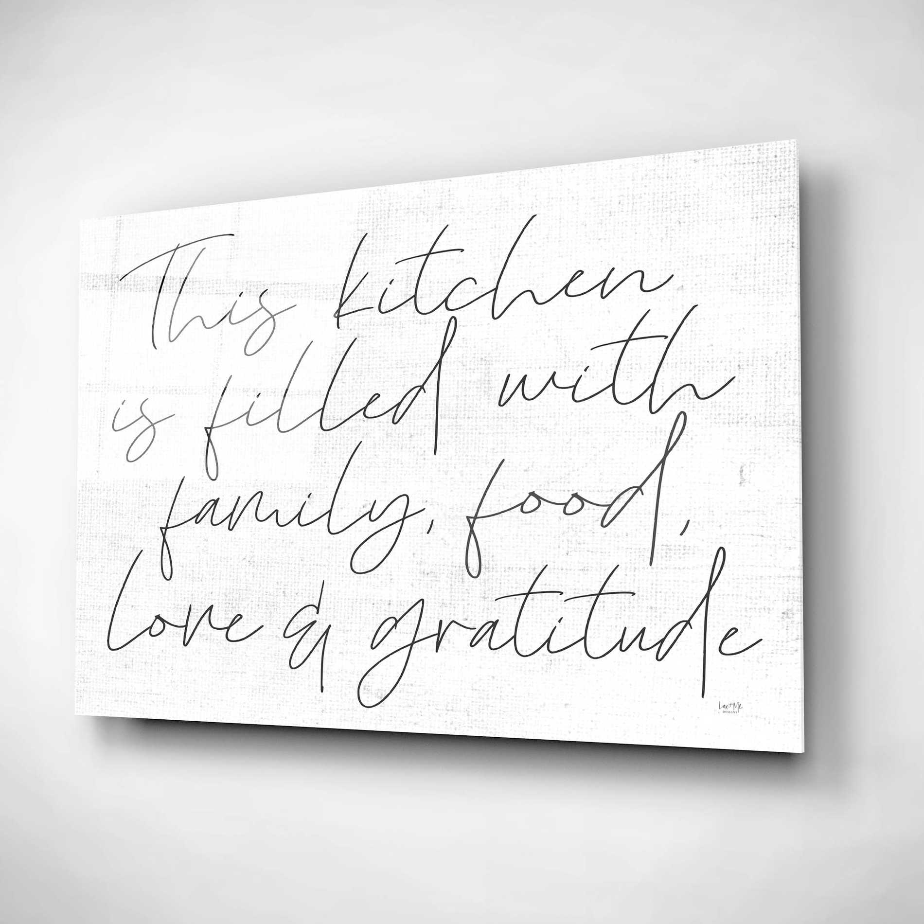 Epic Art 'Family, Food, Love and Gratitude' by Lux + Me, Acrylic Glass Wall Art,16x12