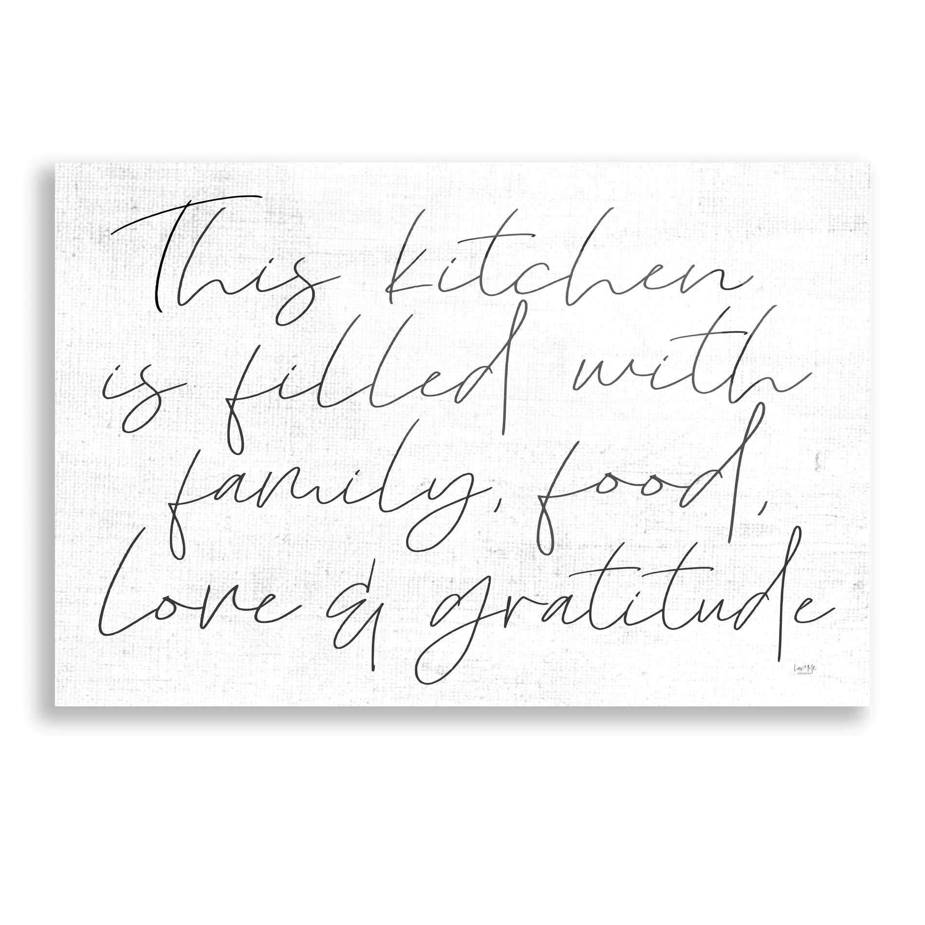 Epic Art 'Family, Food, Love and Gratitude' by Lux + Me, Acrylic Glass Wall Art,16x12