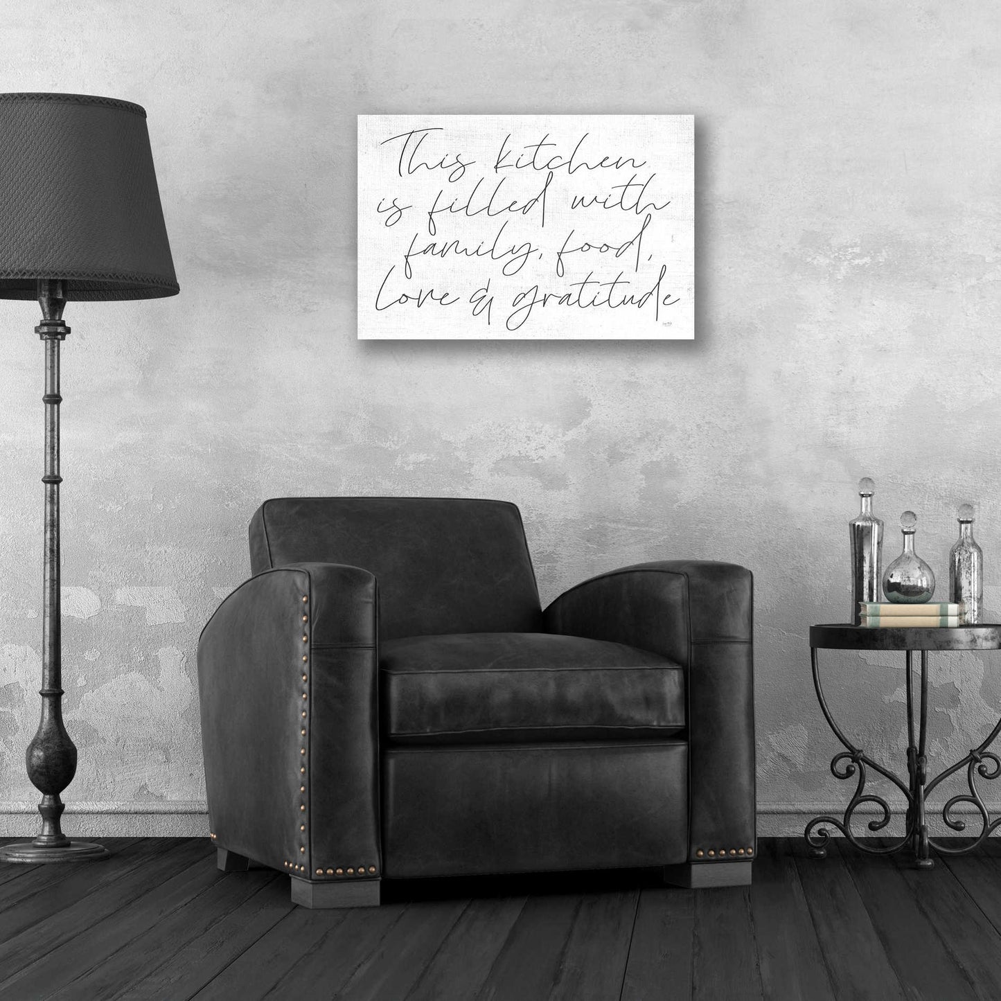 Epic Art 'Family, Food, Love and Gratitude' by Lux + Me, Acrylic Glass Wall Art,24x16