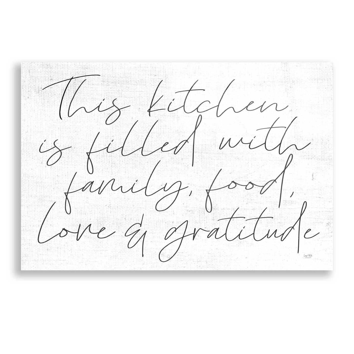 Epic Art 'Family, Food, Love and Gratitude' by Lux + Me, Acrylic Glass Wall Art,24x16