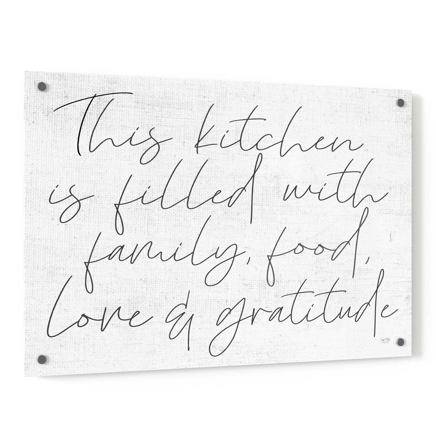 Epic Art 'Family, Food, Love and Gratitude' by Lux + Me, Acrylic Glass Wall Art,36x24