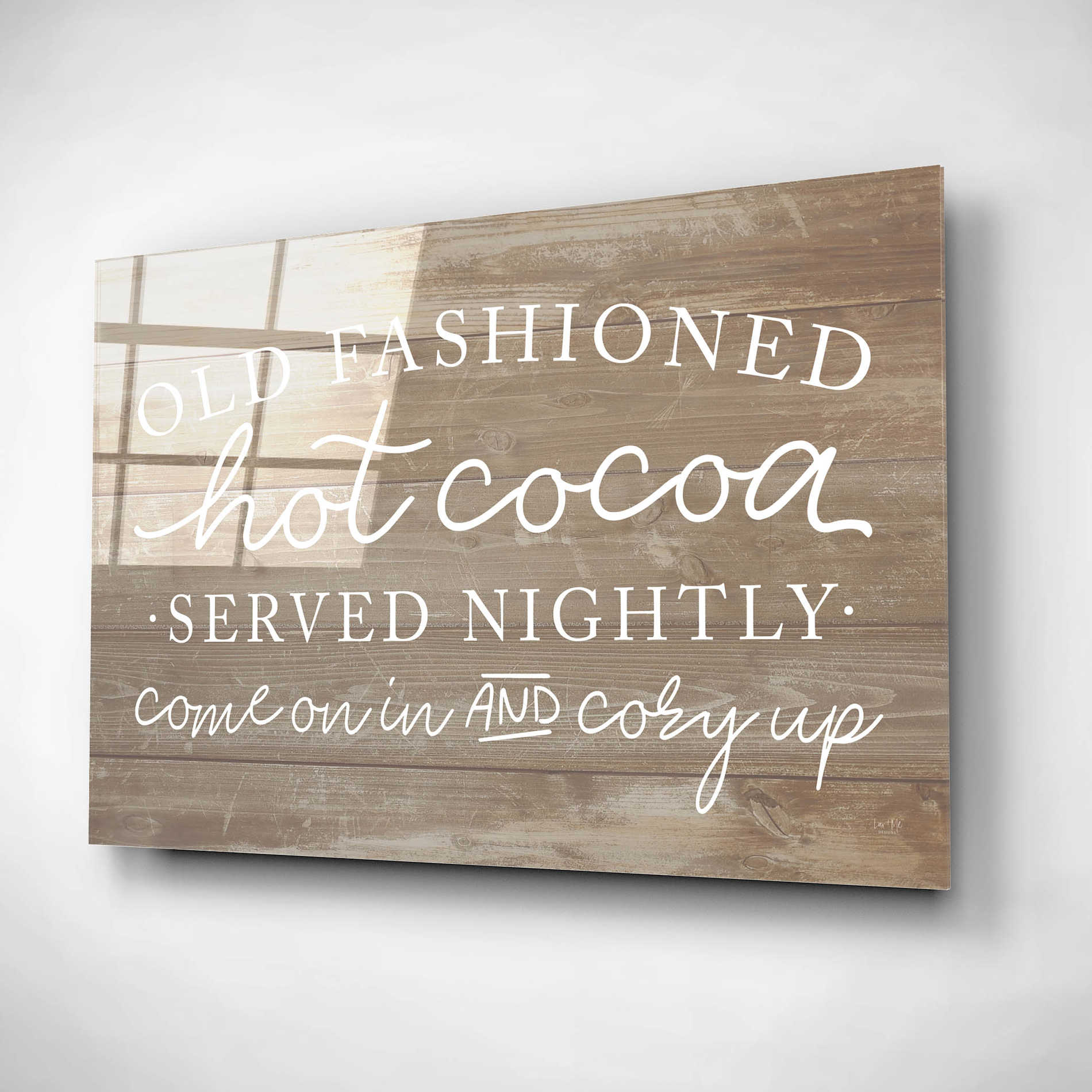 Epic Art 'Old Fashion Hot Cocoa' by Lux + Me, Acrylic Glass Wall Art,24x16