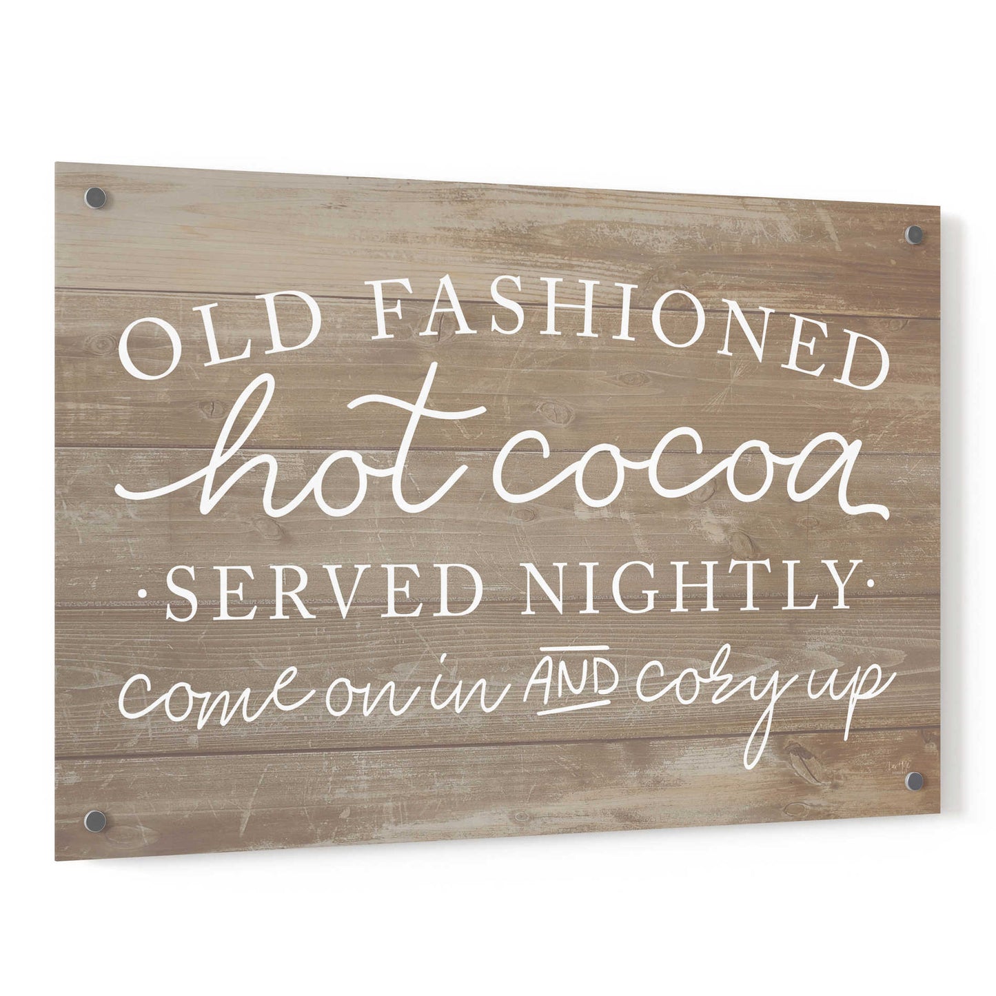 Epic Art 'Old Fashion Hot Cocoa' by Lux + Me, Acrylic Glass Wall Art,36x24