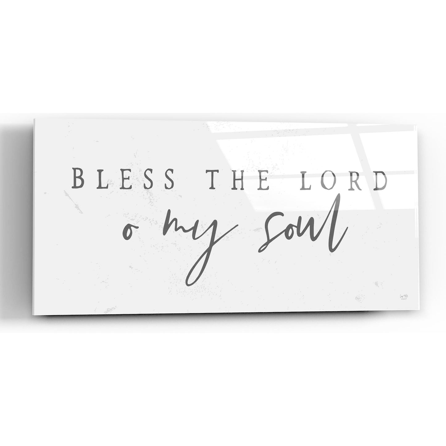 Epic Art 'Bless the Lord' by Lux + Me, Acrylic Glass Wall Art,24x12