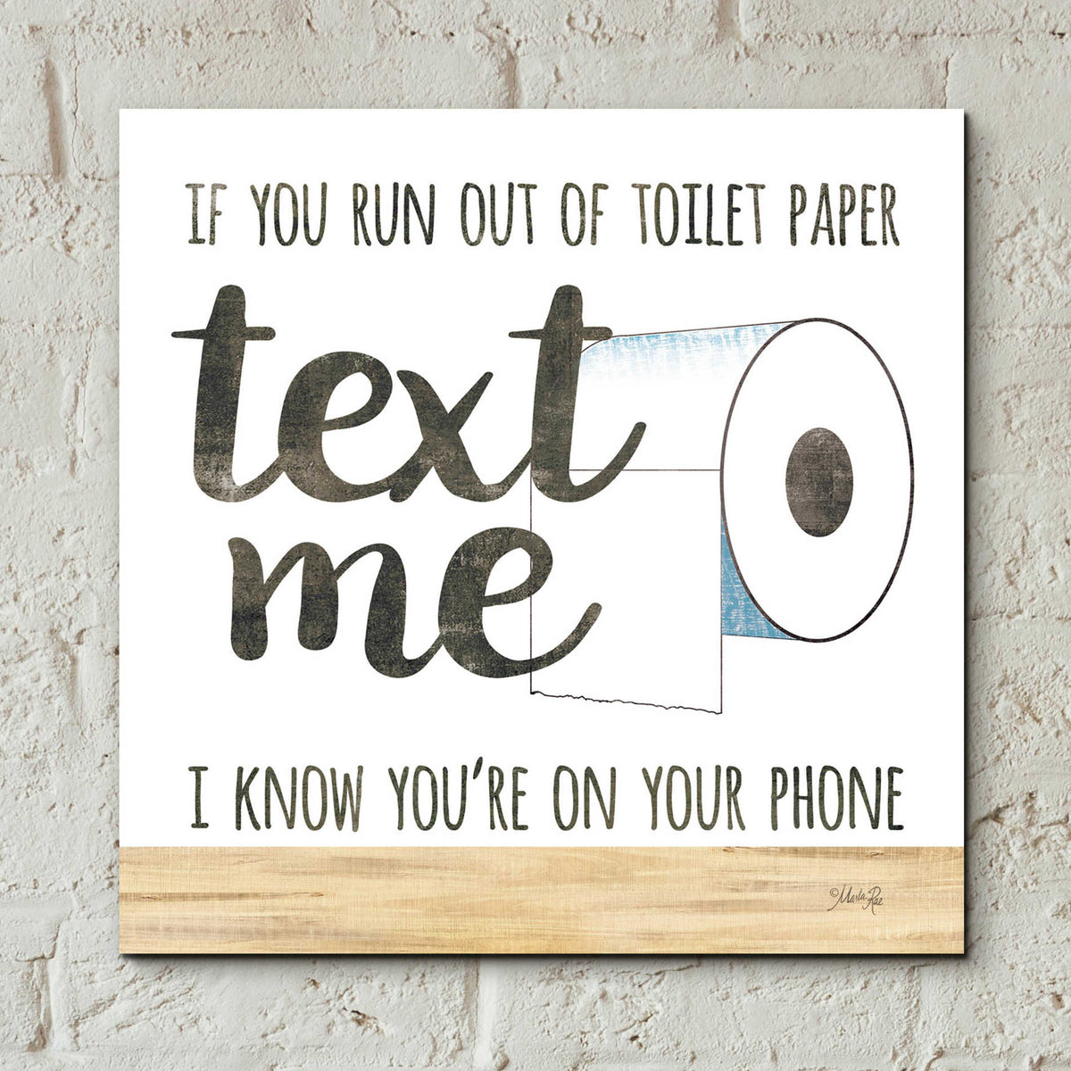 Epic Art 'Text Me' by Marla Rae, Acrylic Glass Wall Art,12x12