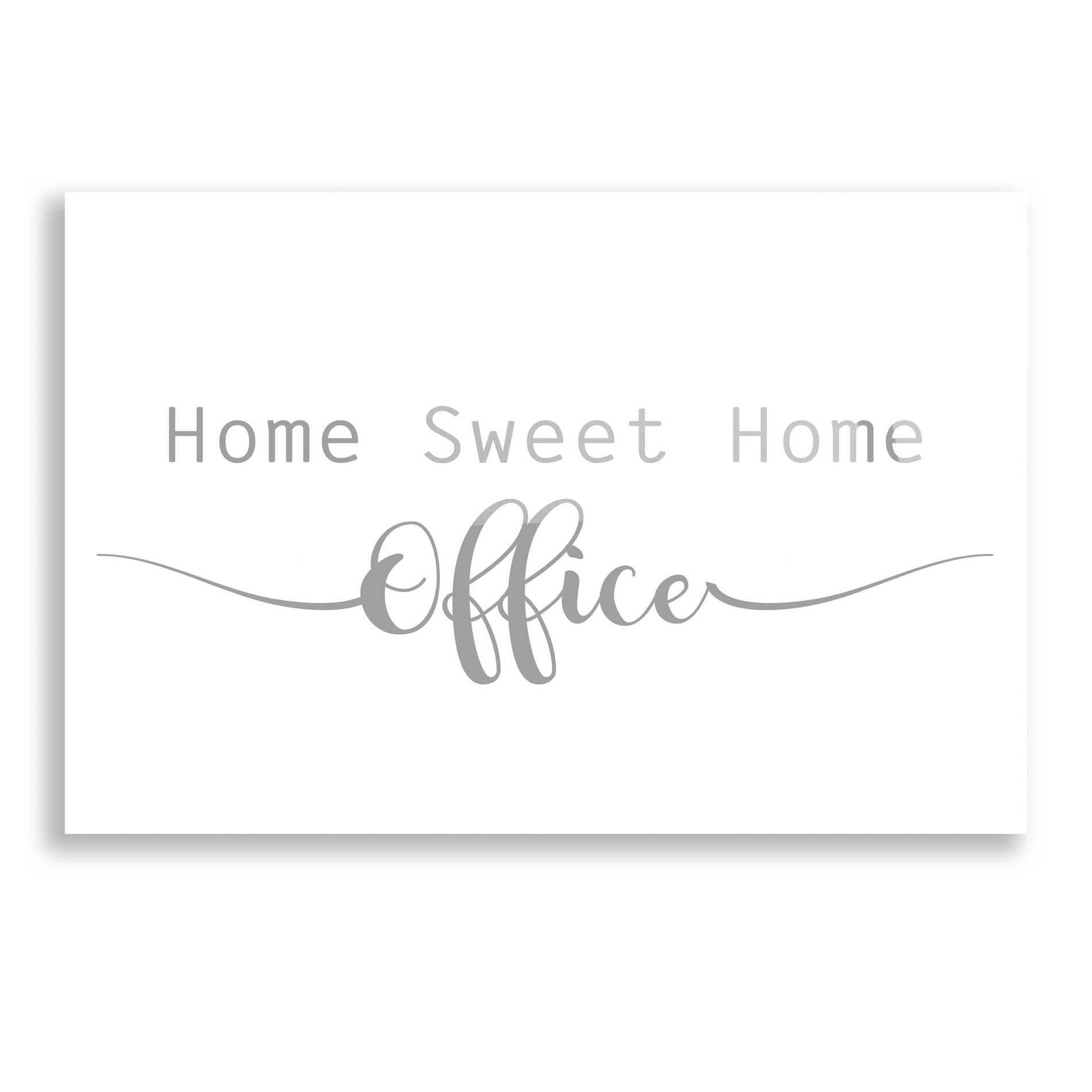 Epic Art 'Home Sweet Home Office' by Lauren Rader, Acrylic Glass Wall Art,16x12