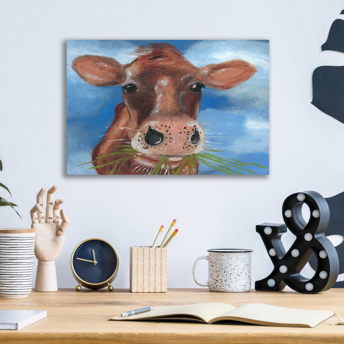 Epic Art 'Morning Chew I' by Alicia Ludwig, Acrylic Glass Wall Art,16x12