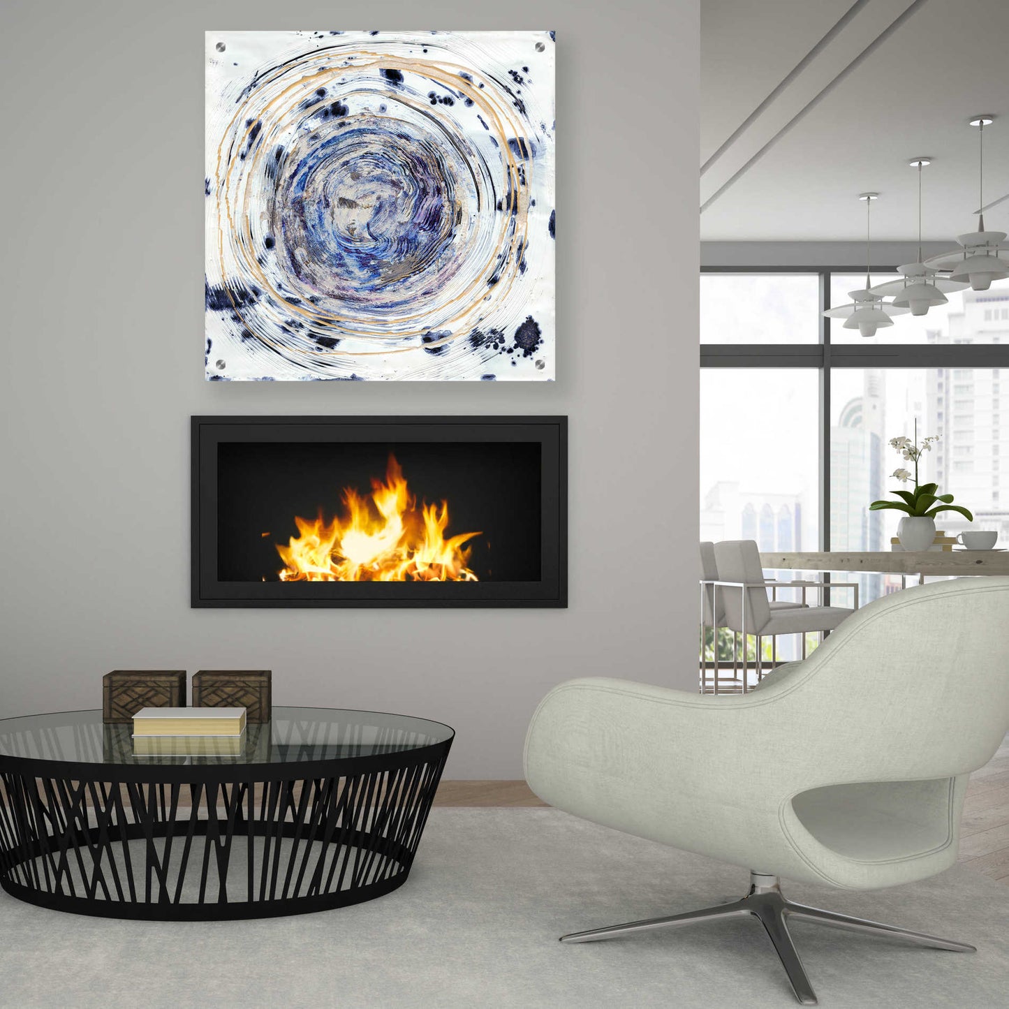 Epic Art 'Whorl I' by Alicia Ludwig, Acrylic Glass Wall Art,36x36