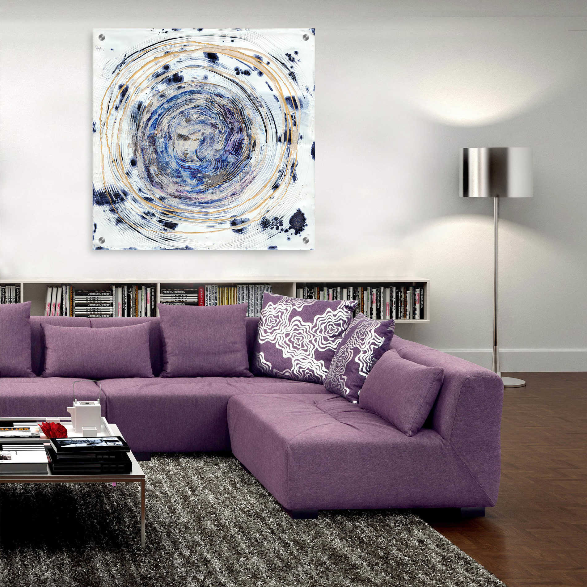 Epic Art 'Whorl I' by Alicia Ludwig, Acrylic Glass Wall Art,36x36