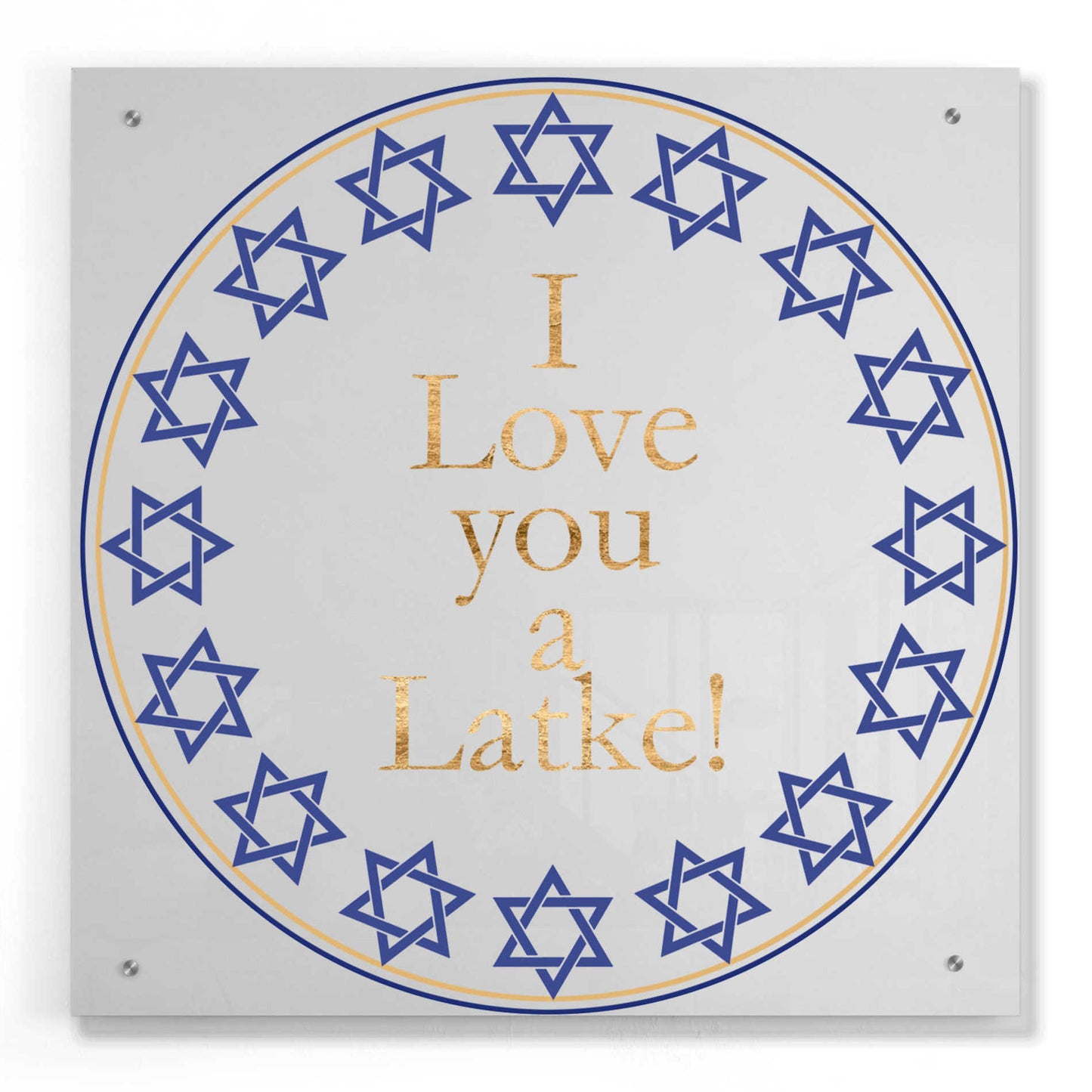 Epic Art 'Punny Hanukkah Collection G' by Alicia Ludwig, Acrylic Glass Wall Art,24x24