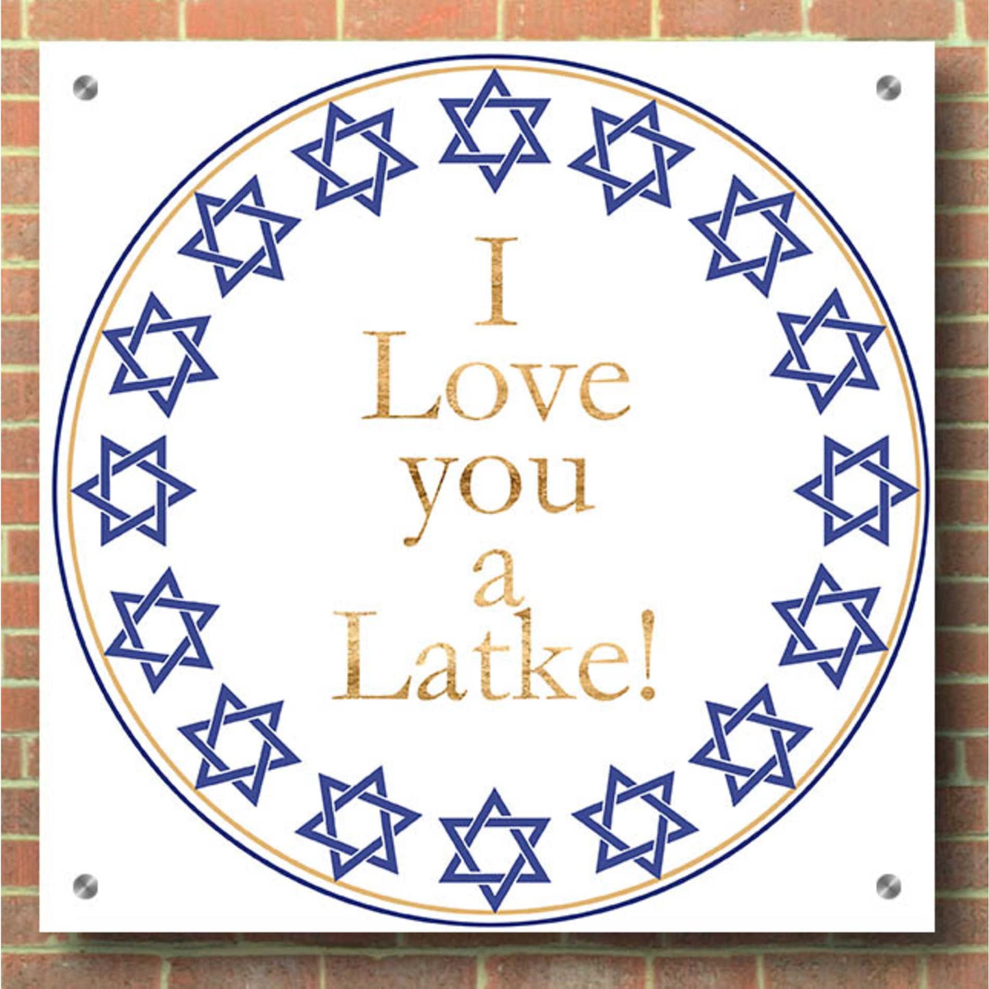 Epic Art 'Punny Hanukkah Collection G' by Alicia Ludwig, Acrylic Glass Wall Art,36x36