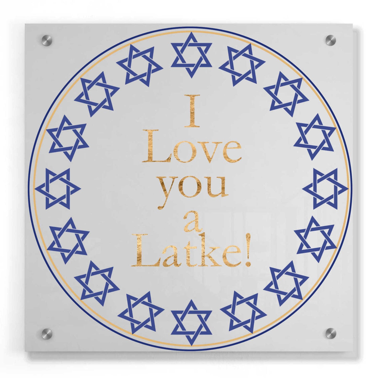 Epic Art 'Punny Hanukkah Collection G' by Alicia Ludwig, Acrylic Glass Wall Art,36x36