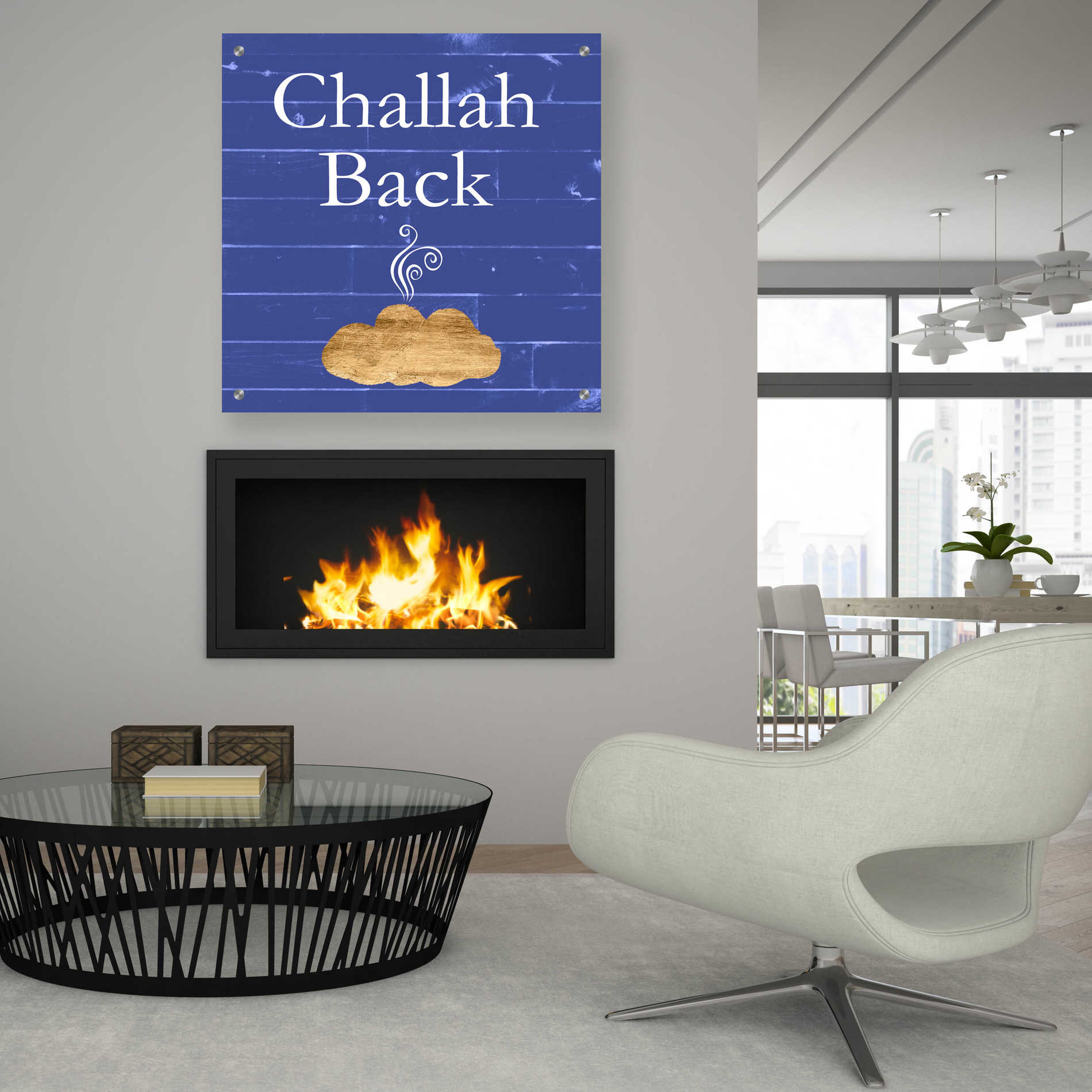 Epic Art 'Punny Hanukkah Collection C' by Alicia Ludwig, Acrylic Glass Wall Art,36x36