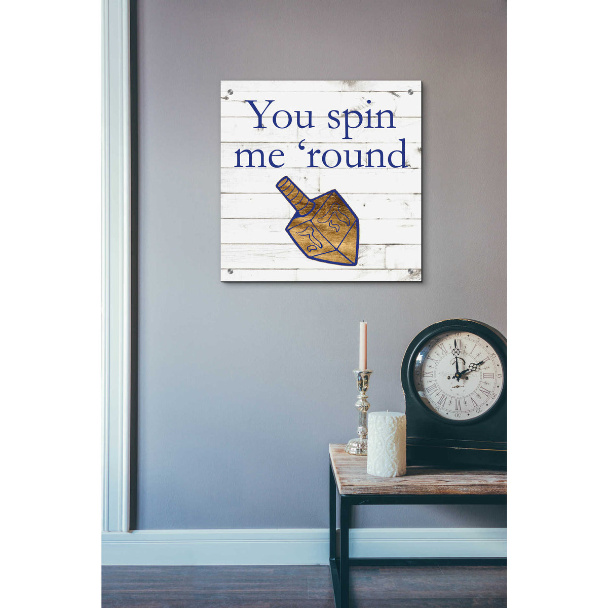 Epic Art 'Punny Hanukkah Collection D' by Alicia Ludwig, Acrylic Glass Wall Art,24x24