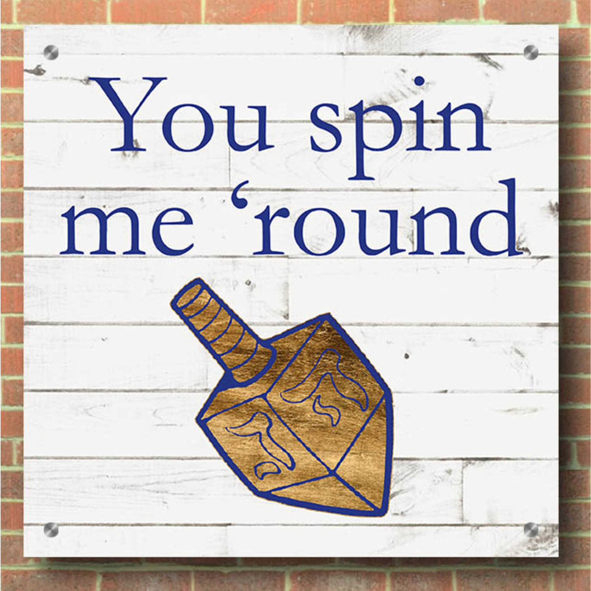 Epic Art 'Punny Hanukkah Collection D' by Alicia Ludwig, Acrylic Glass Wall Art,36x36