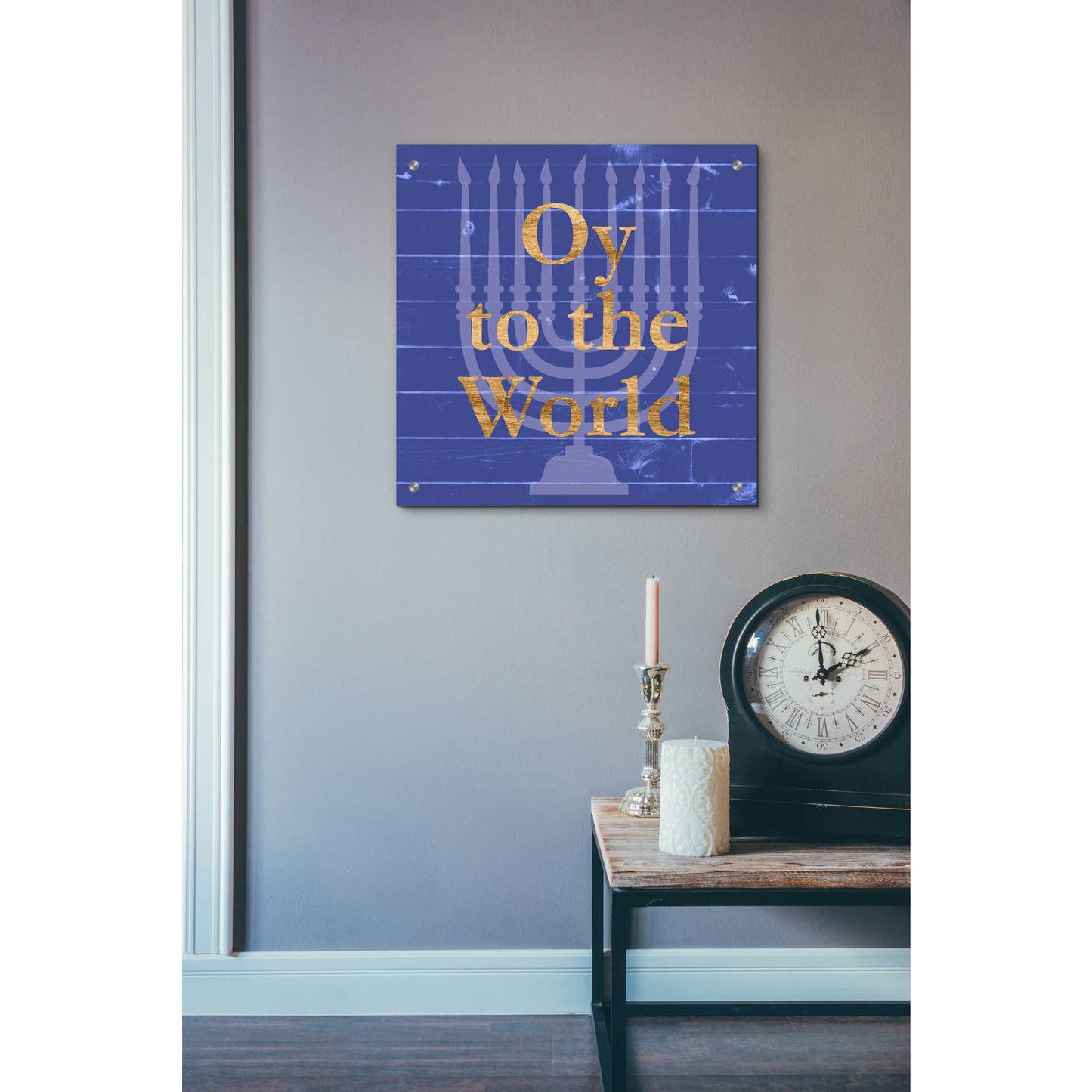 Epic Art 'Punny Hanukkah Collection E' by Alicia Ludwig, Acrylic Glass Wall Art,24x24